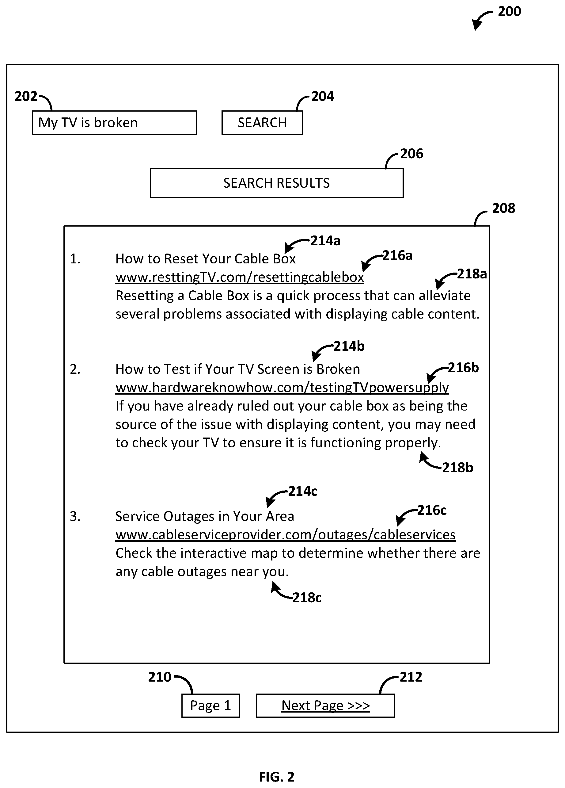 Patent US12326884 Figure 2 – Methods and systems for modifying a search result