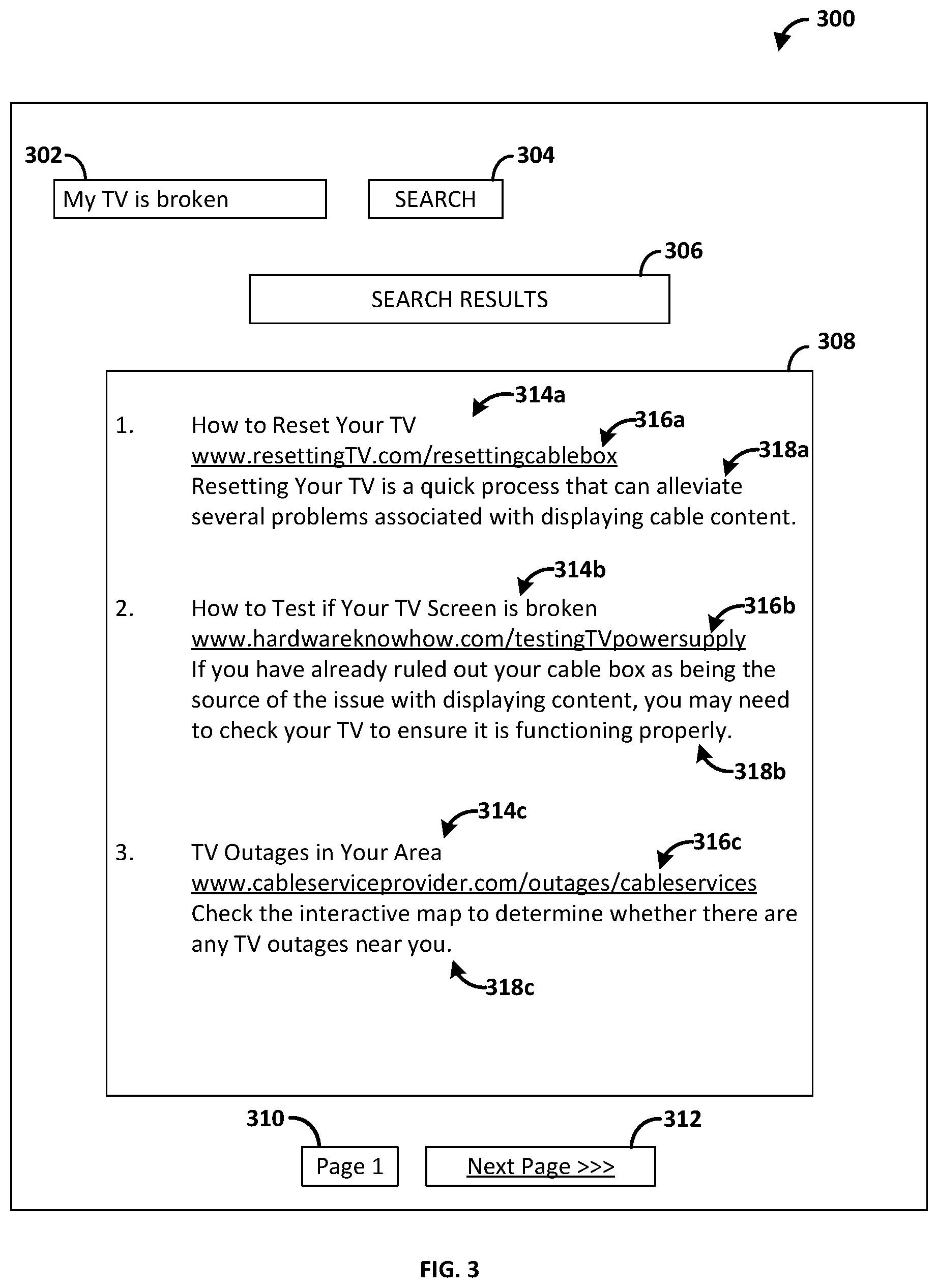 Patent US12326884 Figure 3 – Methods and systems for modifying a search result
