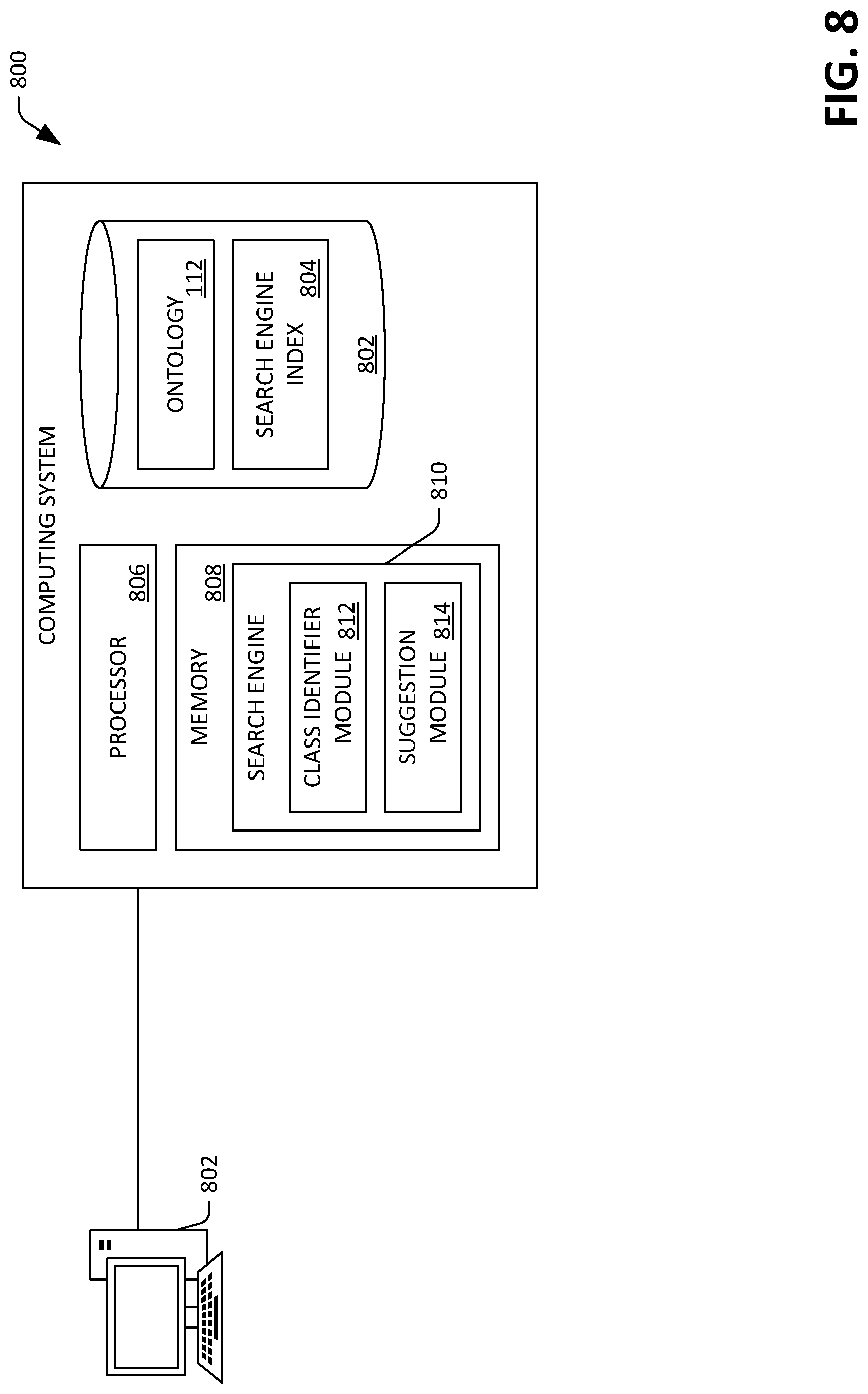 Patent US12326891 Figure 8 – Generating a product ontology based upon queries in a search engine log