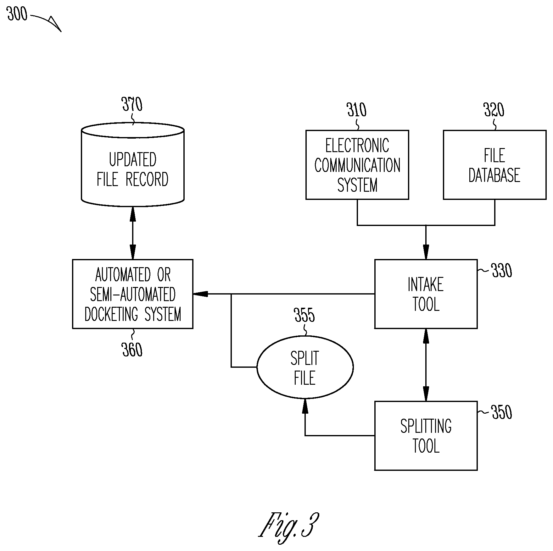 Patent US12326907 Figure 3 – Document splitting tool