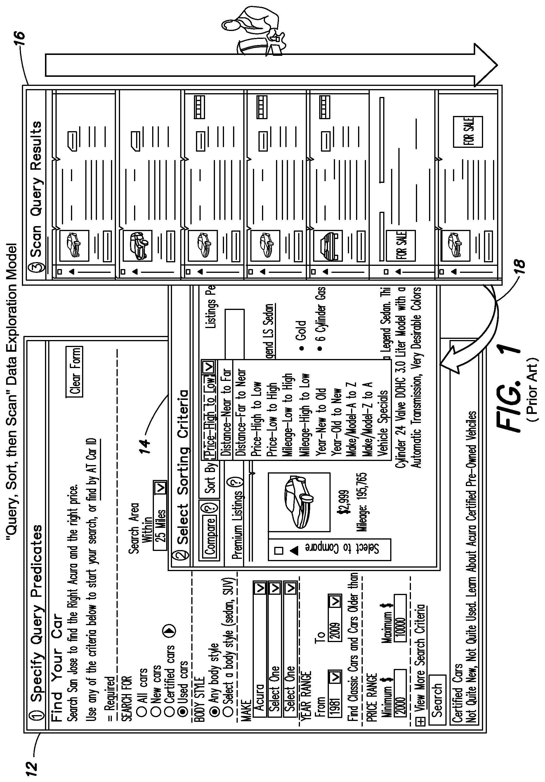 Patent US12326911 Figure 1 – Techniques for presenting content to a user based on the user's preferences