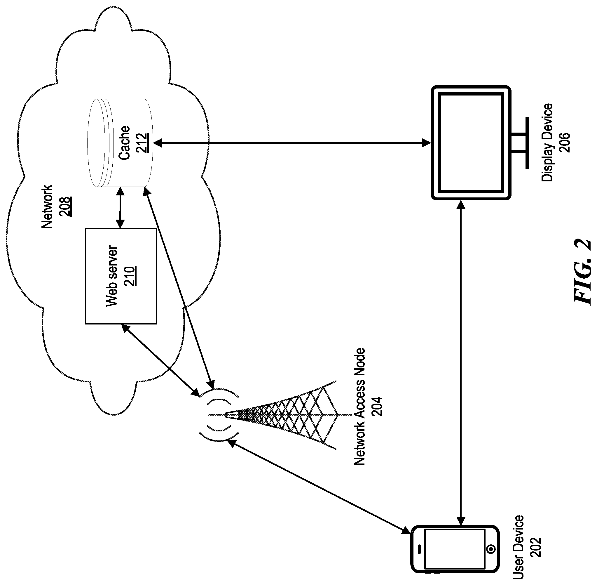 Patent US12326912 Figure 2 – Caching system for presenting dashboard snapshots with quick response access to live dashboard data