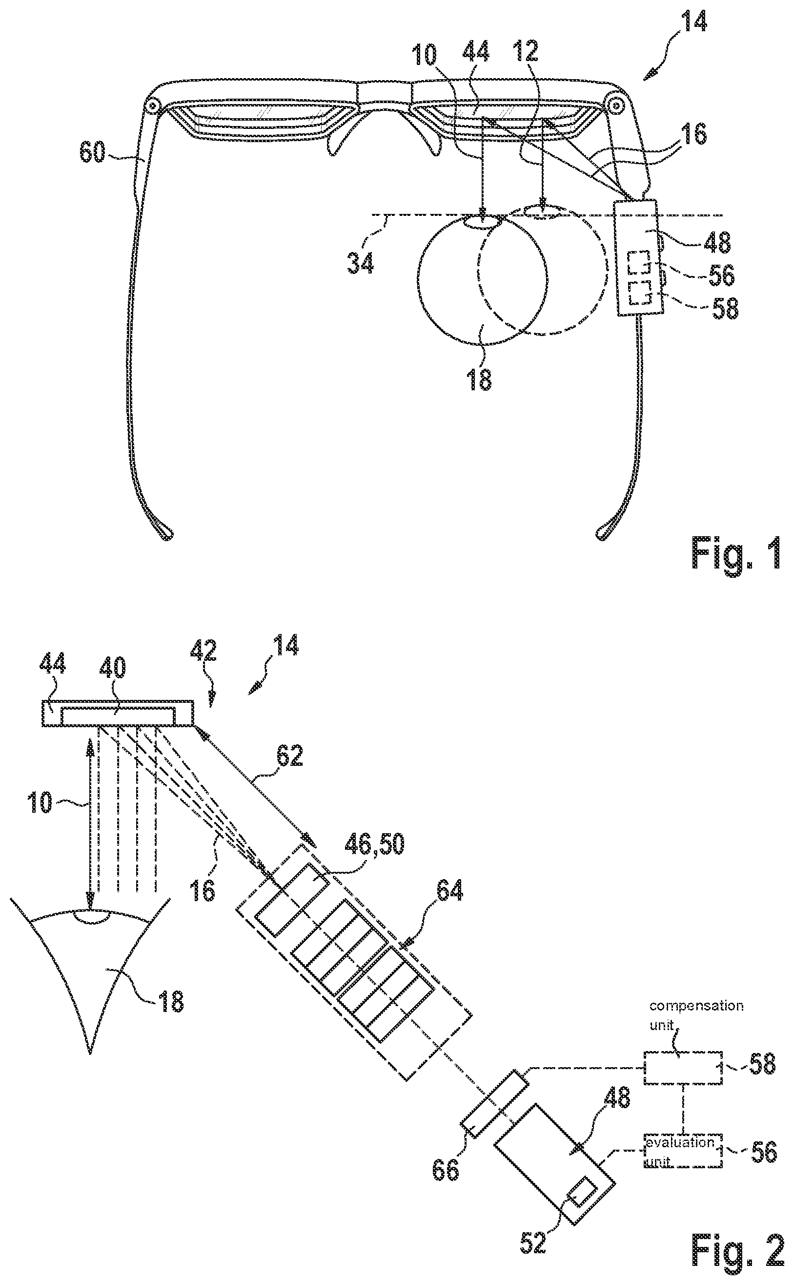 Patent US12326976 Figure 1 – Method for determining an eye distance in a pair of data glasses, and data glasses