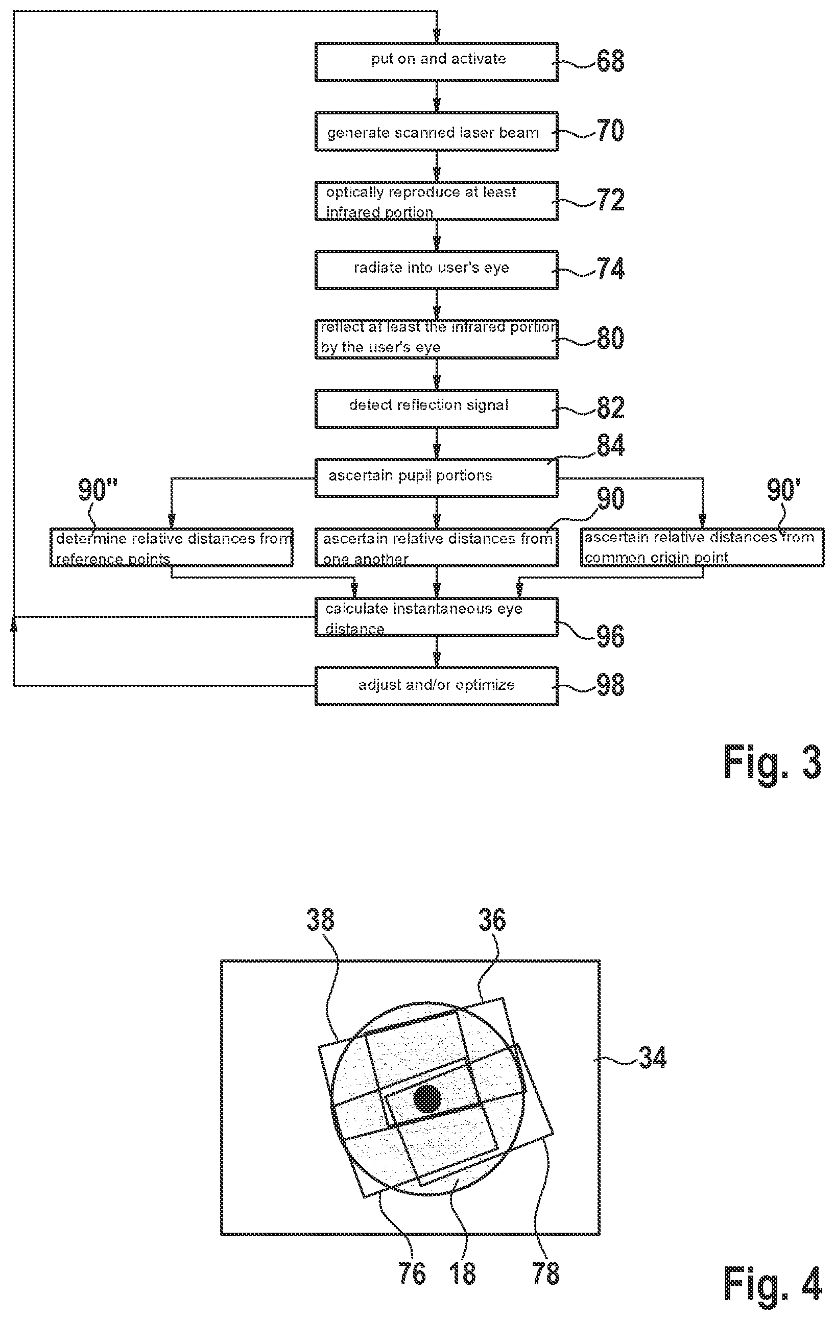Patent US12326976 Figure 2 – Method for determining an eye distance in a pair of data glasses, and data glasses