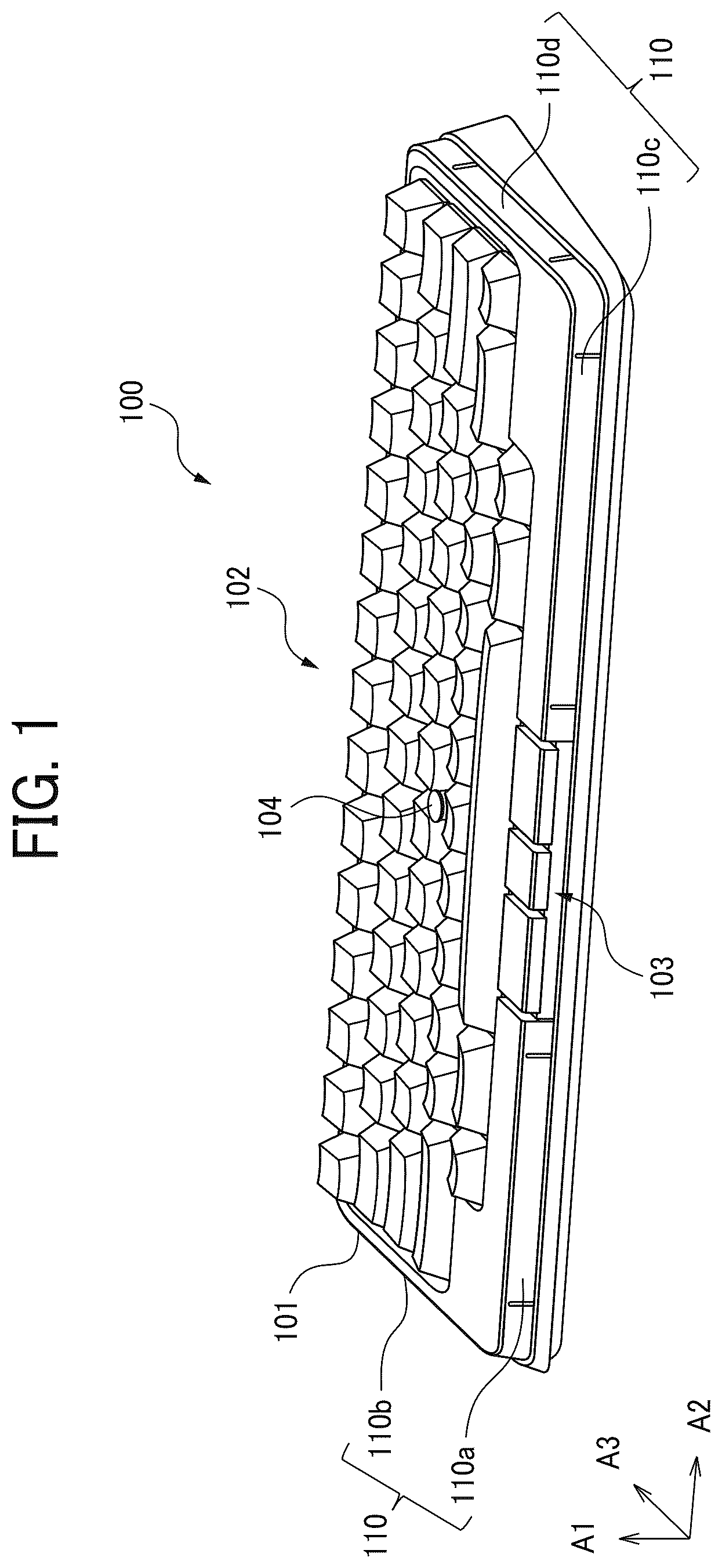 Patent US12326982 — Keyboard device, control method, and non-transitory recording medium — Figure 1