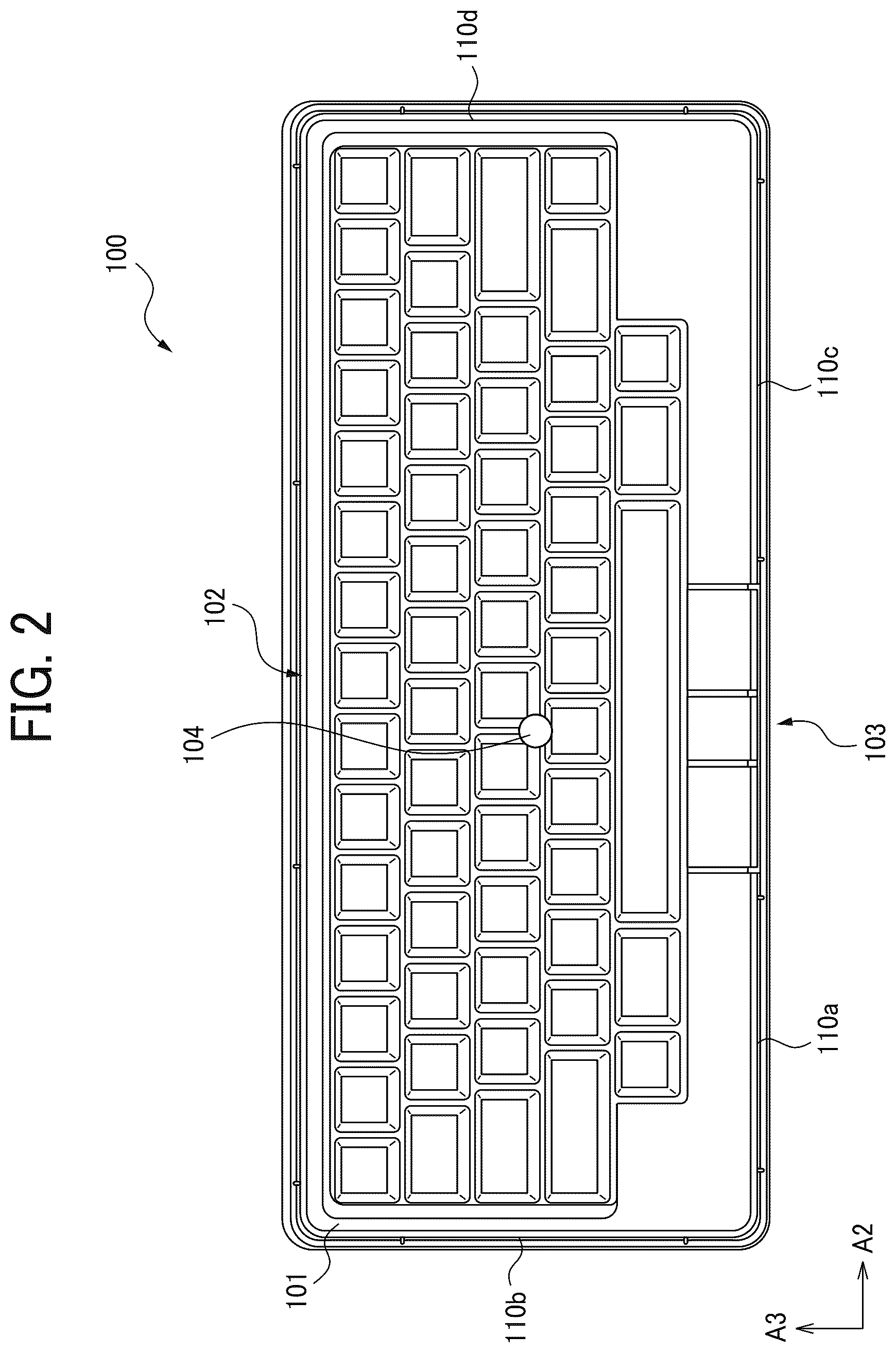 Patent US12326982 Figure 2 – Keyboard device, control method, and non-transitory recording medium