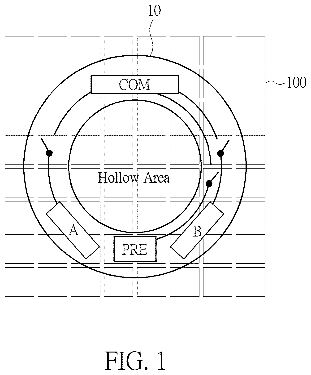 Patent US12326988 Figure 1 – Knob on touch panel and related control method