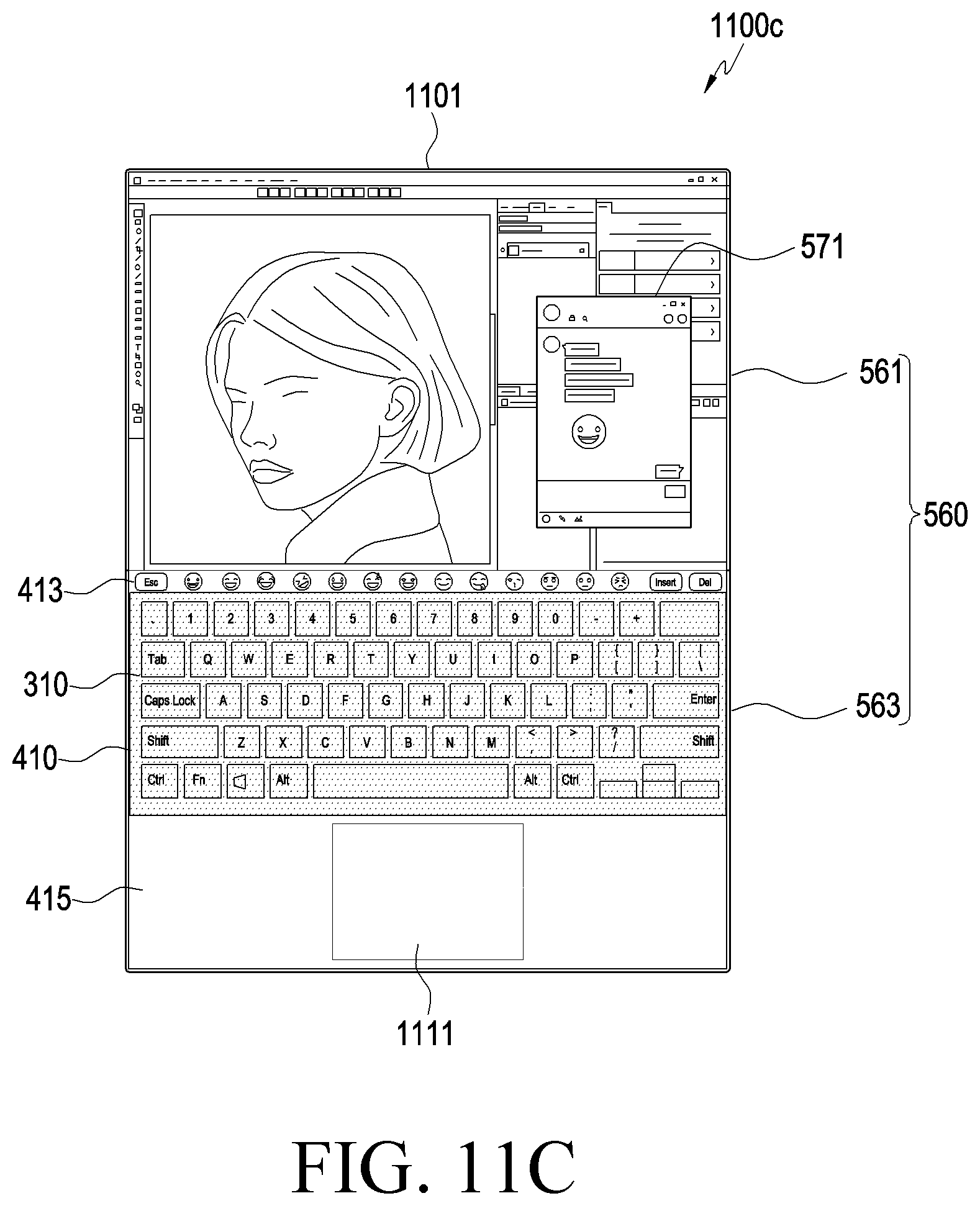 Patent US12326991 Figure 19 – Electronic device and method for detecting attachment of external accessory for displaying user interface in electronic device