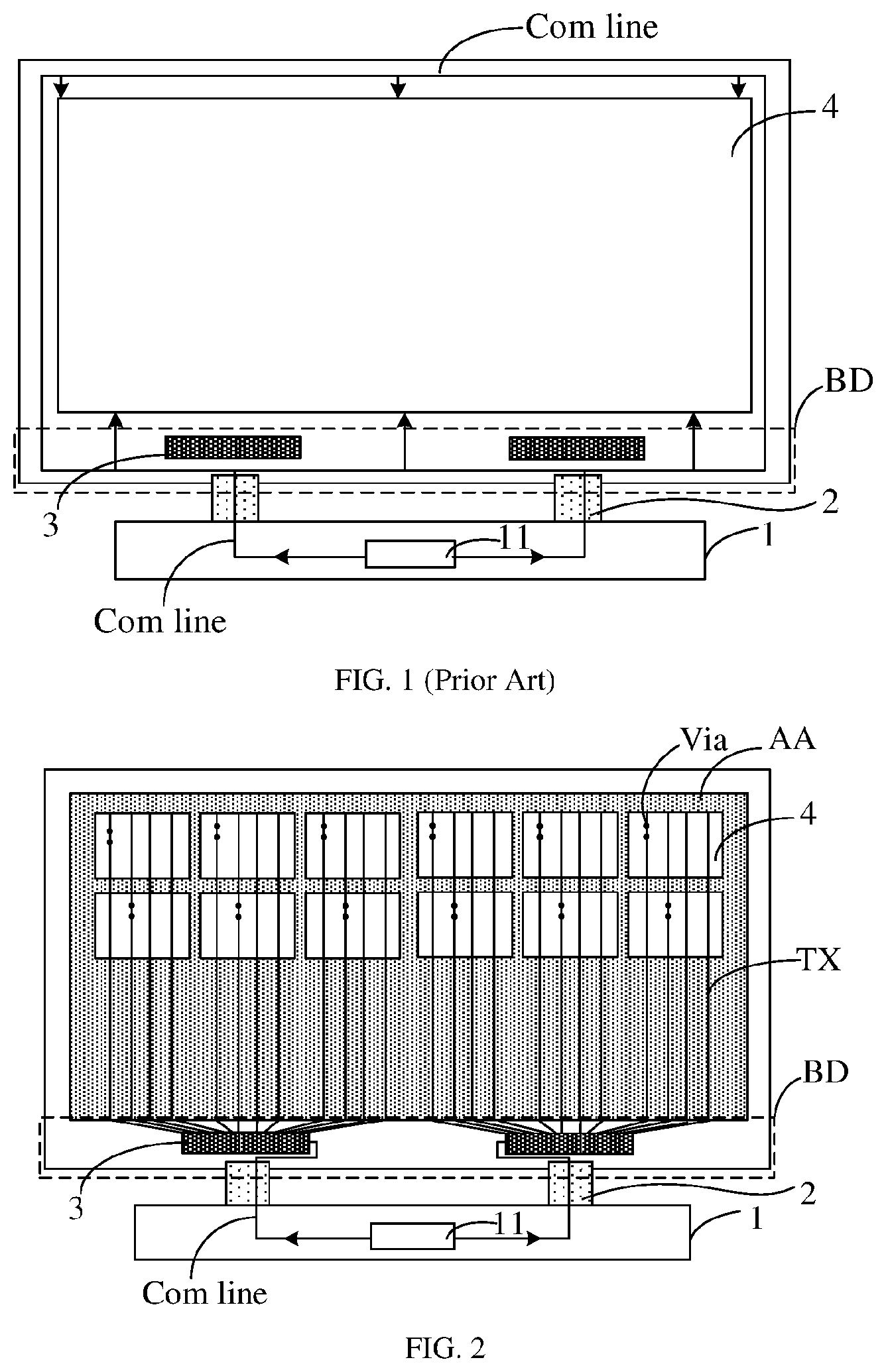 Patent US12326993 Figure 1 – Display module and touch display device