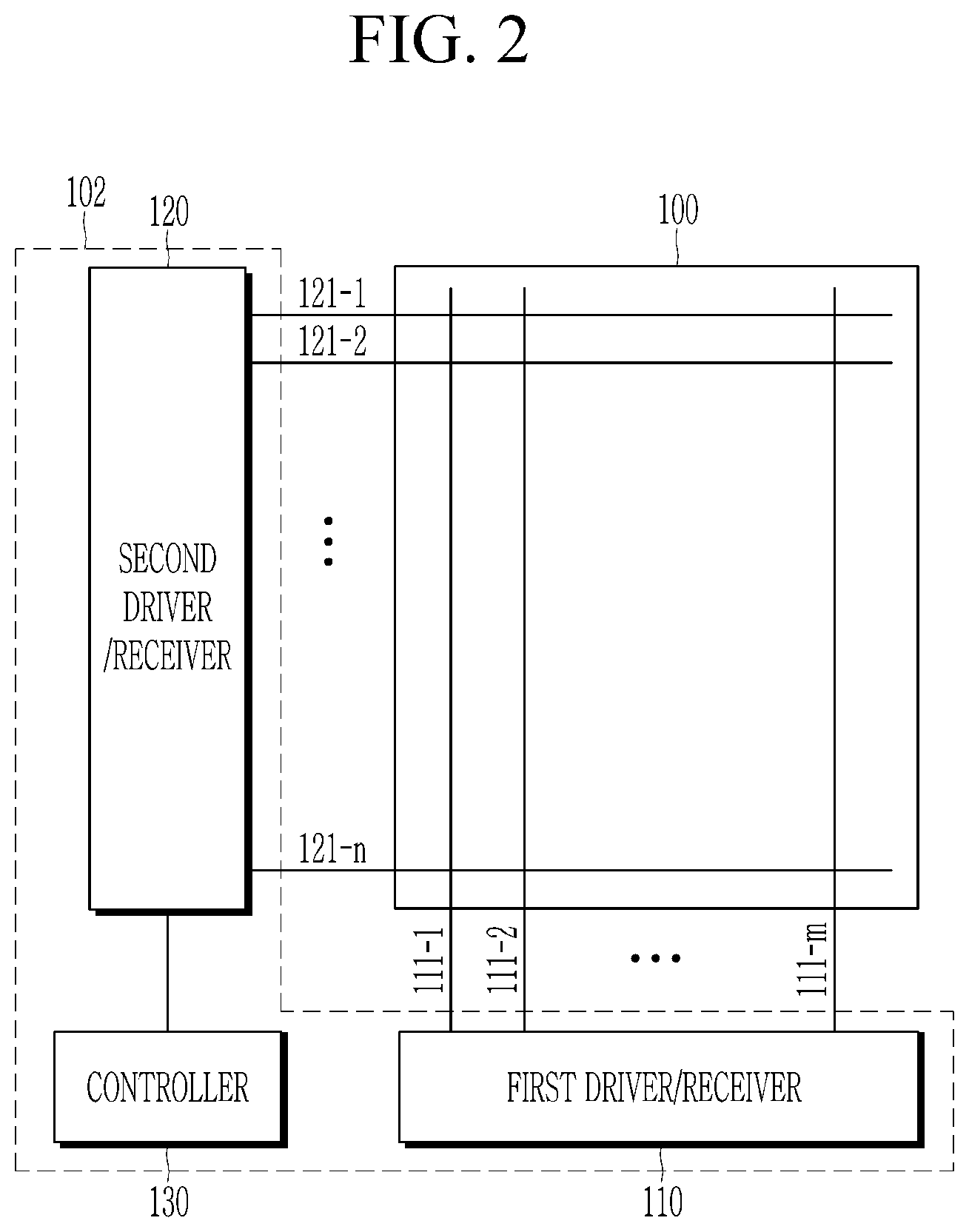 Patent US12326994 Figure 2 – Touch device and driving method thereof
