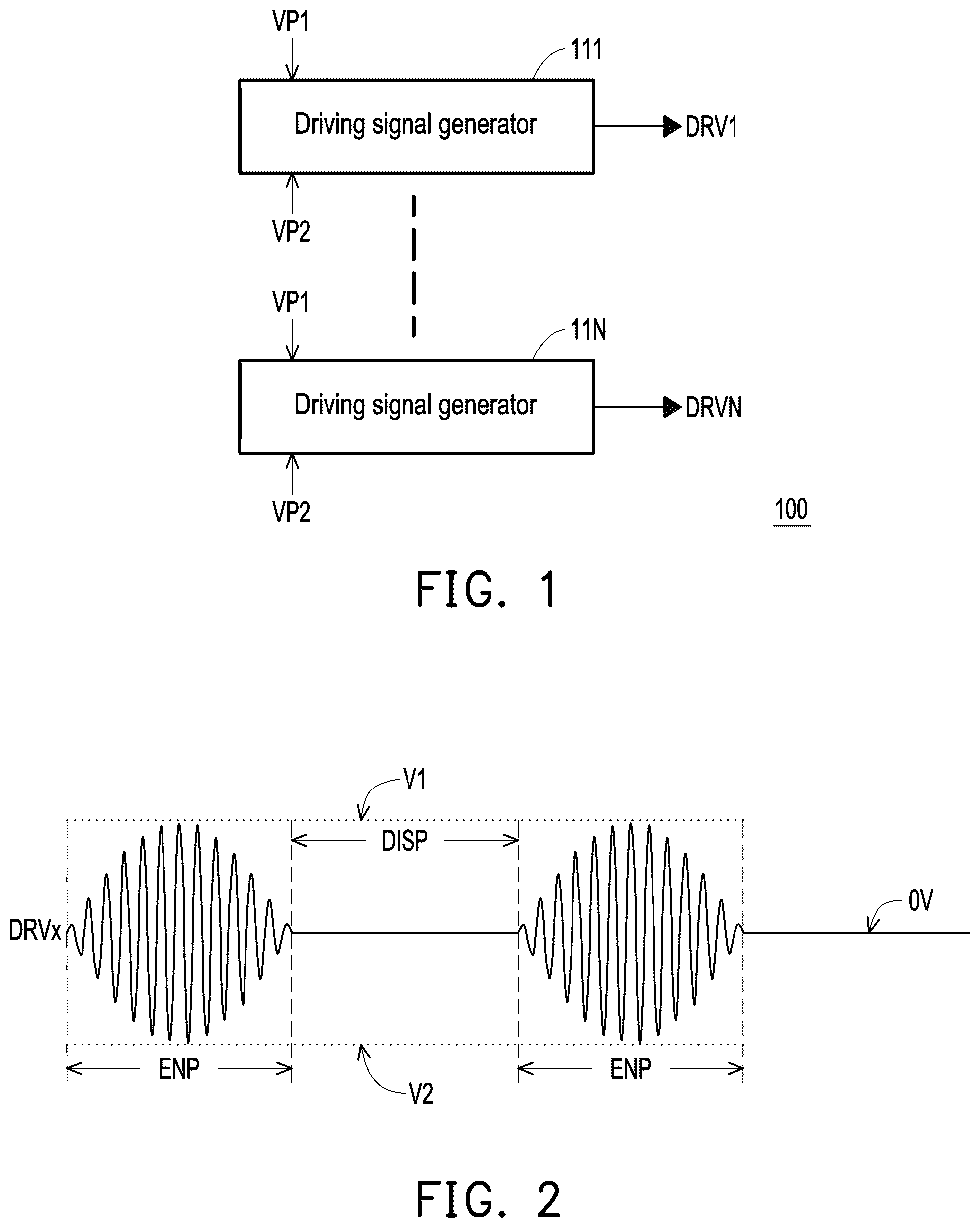 Patent US12326995 Figure 1 – Touch detection circuit
