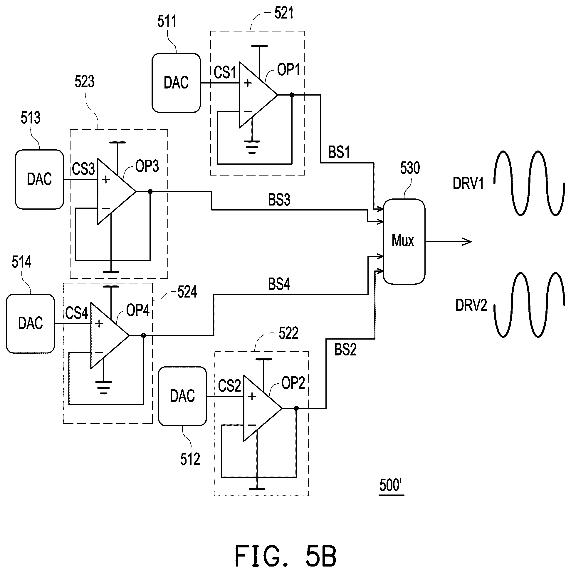 Patent US12326995 Figure 5 – Touch detection circuit