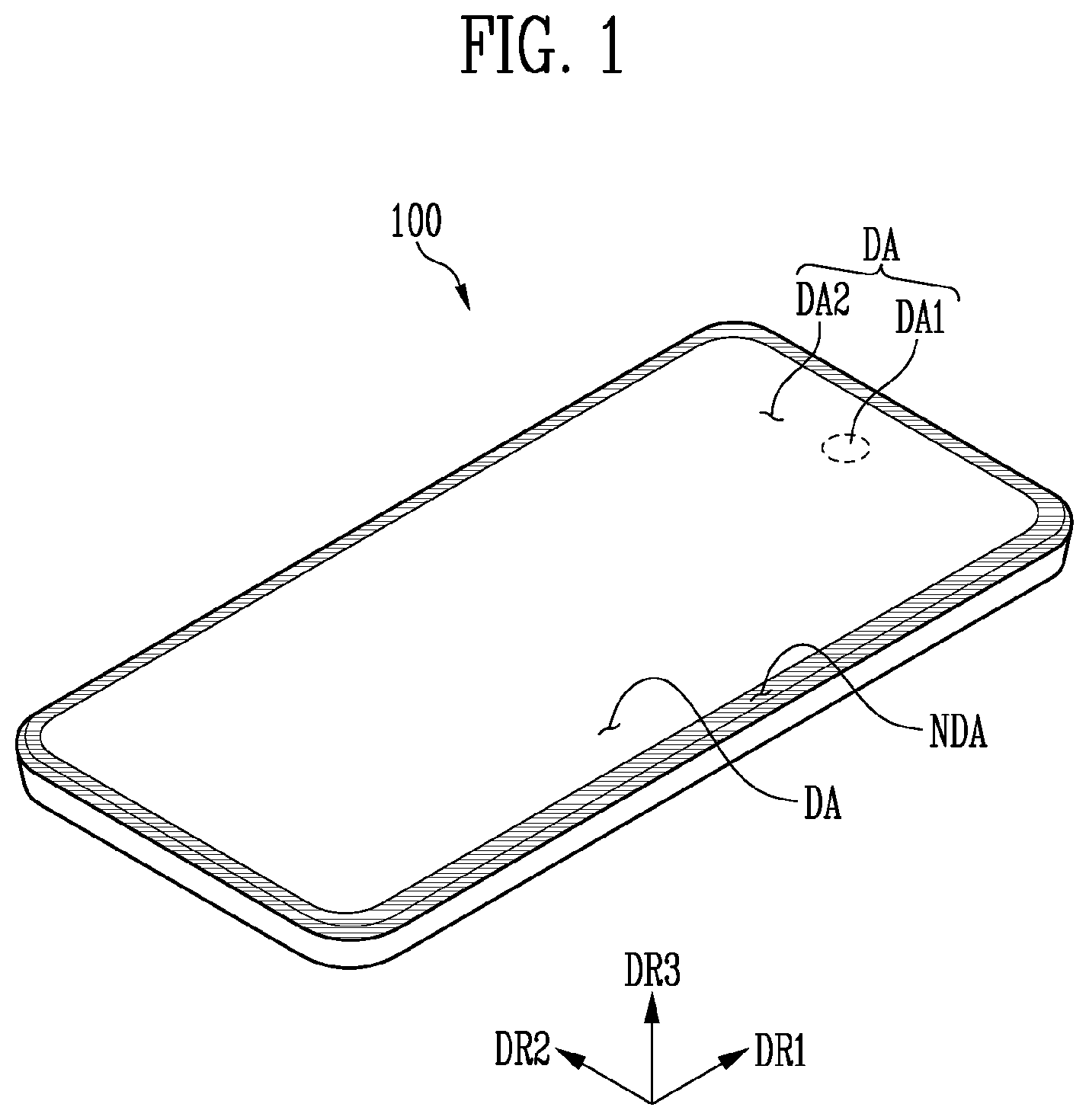 Patent US12326999 Figure 1 – Display device
