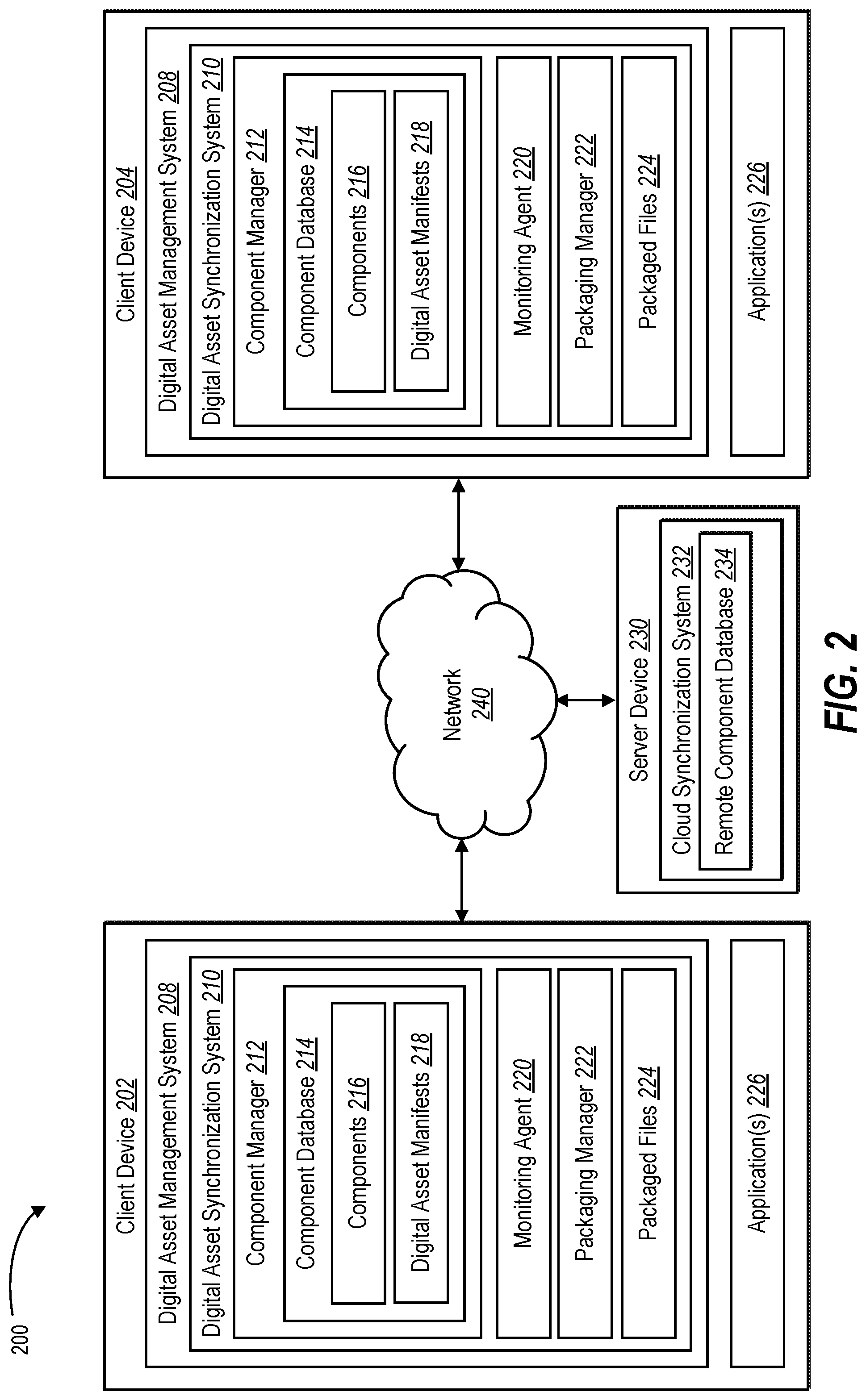 Patent US12327036 Figure 2 – Managing digital assets stored as components and packaged files