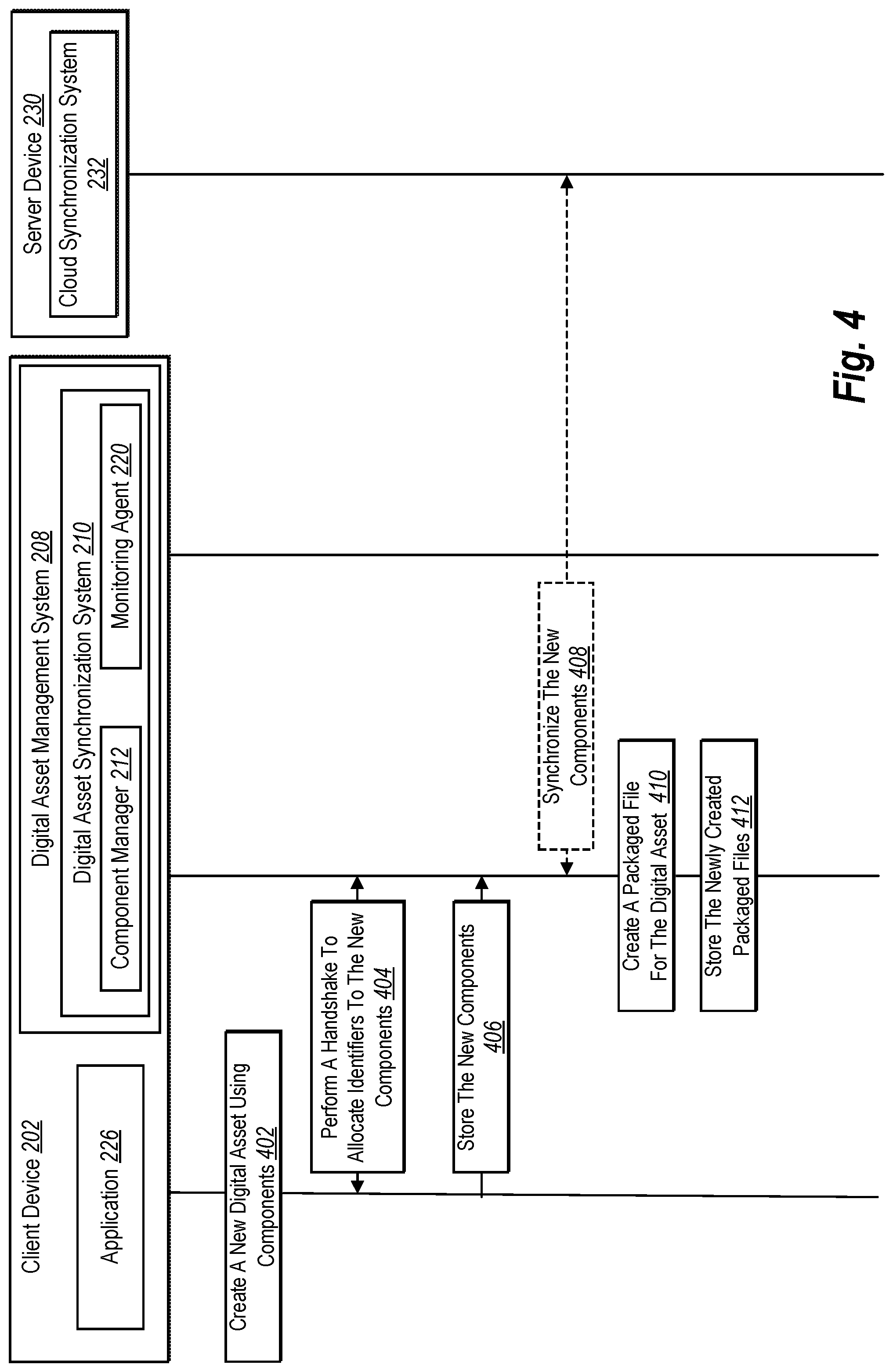 Patent US12327036 Figure 4 – Managing digital assets stored as components and packaged files