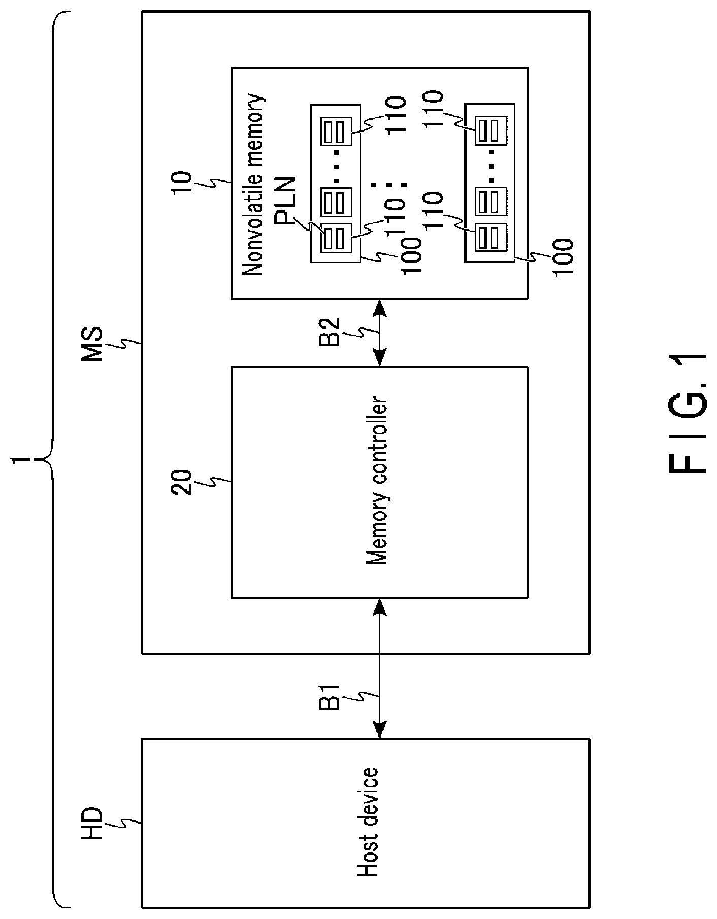 Patent US12327044 — Memory system — Figure 1