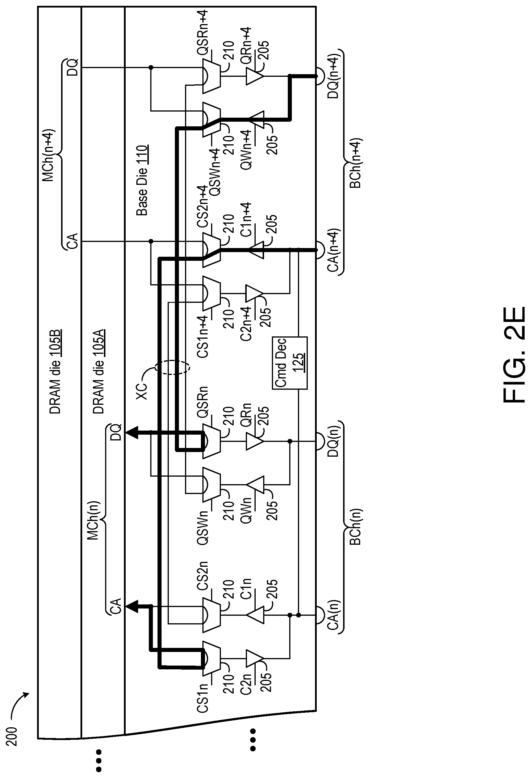 Patent US12327049 Figure 6 – Stacked memory device with paired channels