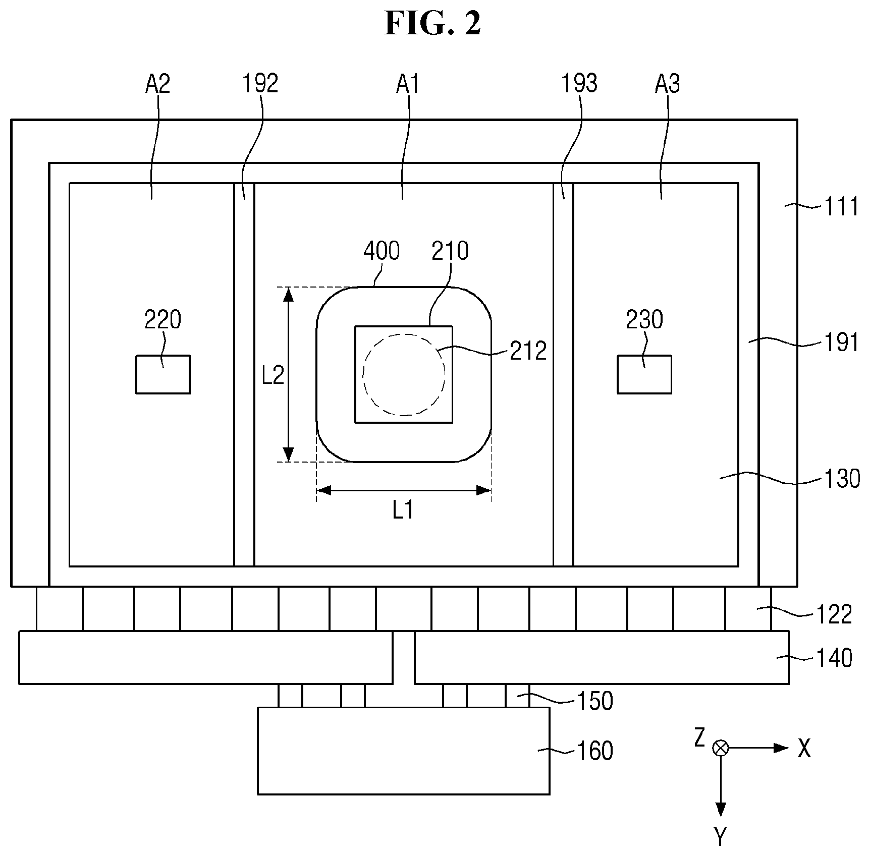 Patent US12327063 Figure 2 – Display device including sound generator and vibration damping member