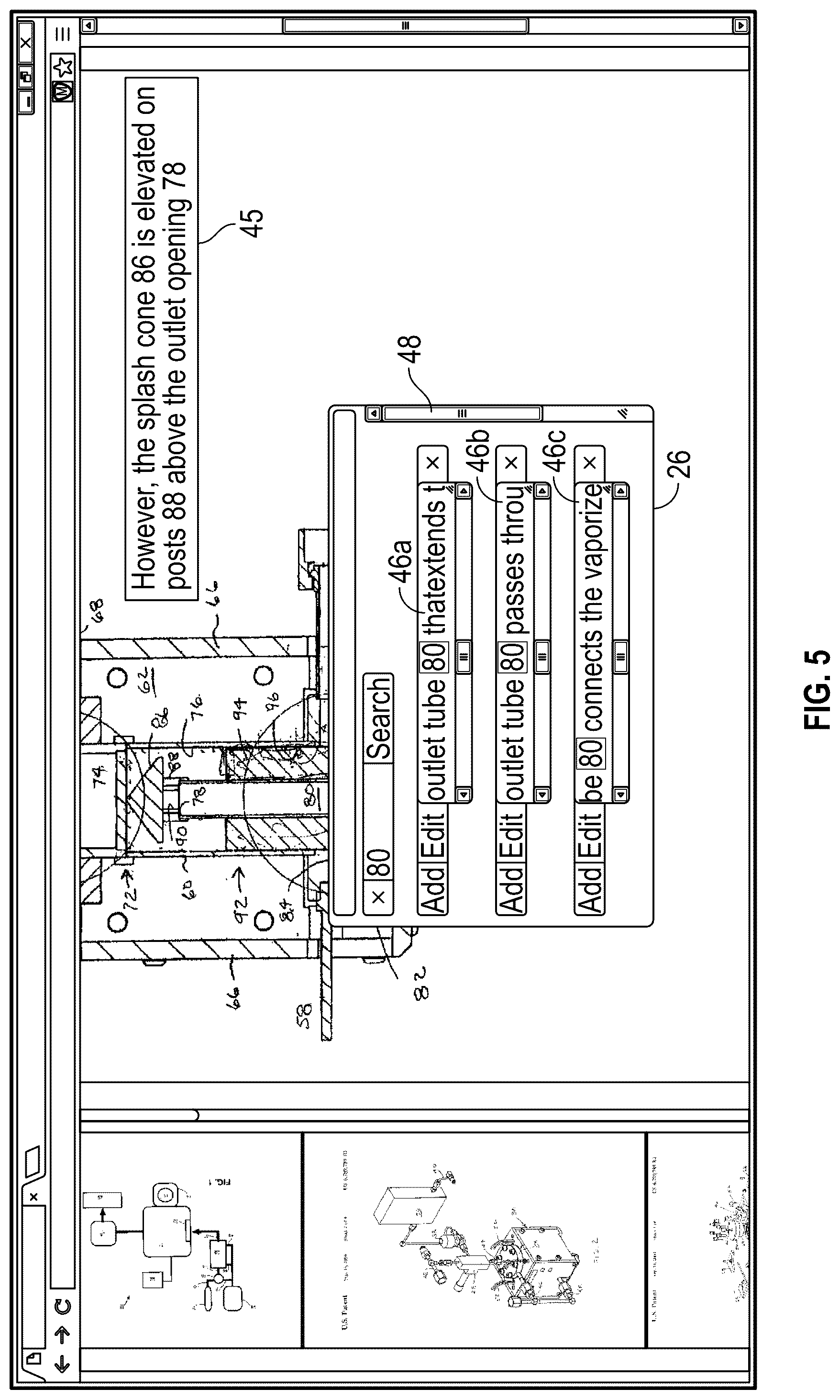 Patent US12327080 Figure 5 – Method and system for displaying and searching information in an electronic document