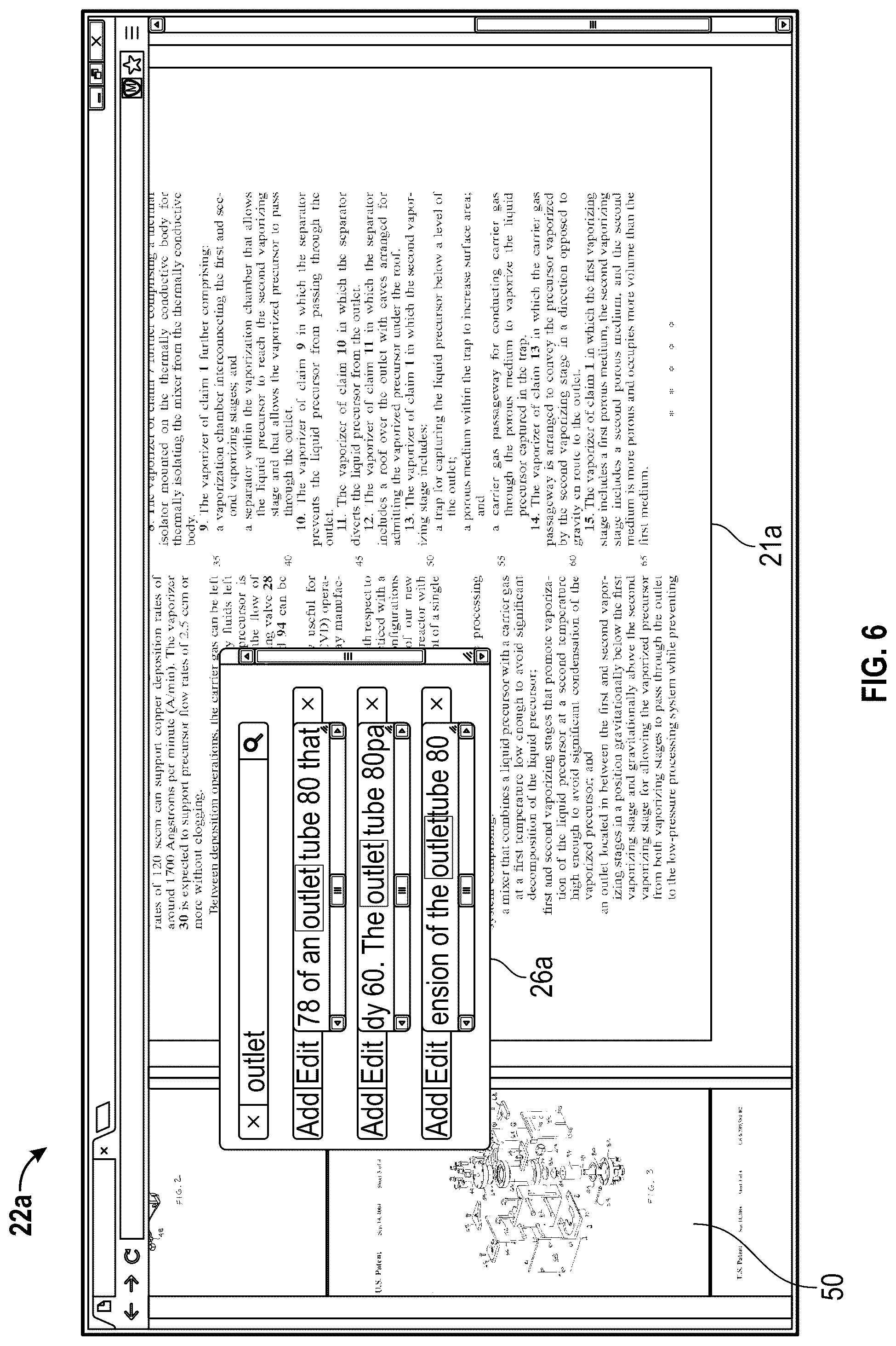 Patent US12327080 Figure 6 – Method and system for displaying and searching information in an electronic document
