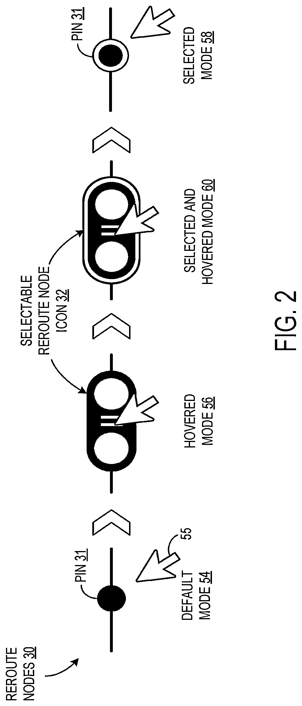 Patent US12327094 Figure 2 – Visual scripting program with selectable reroute node icon