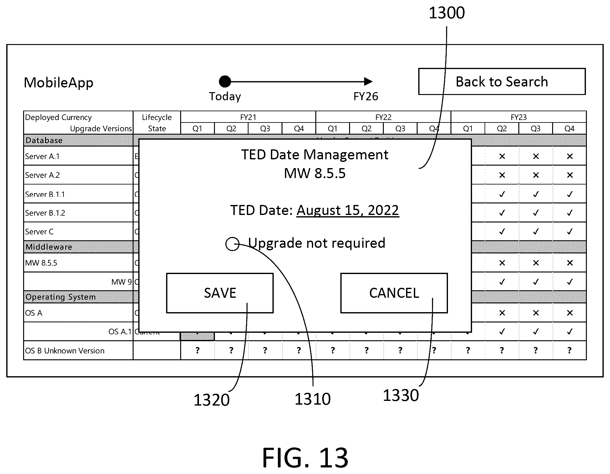 Patent US12327102 Figure 13 – System and method for providing a technology resource management interface