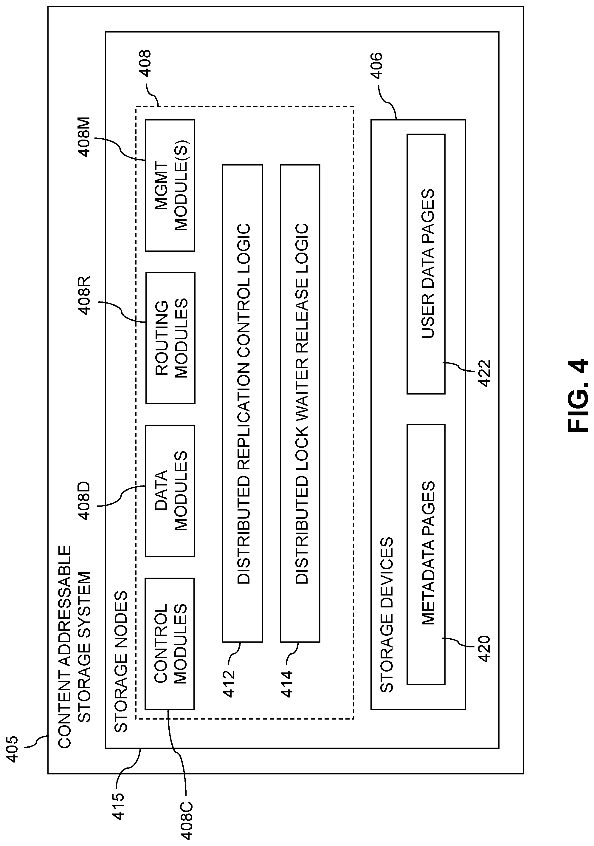 Patent US12327138 Figure 4 – Storage system with efficient release of address lock waiters during synchronous replication
