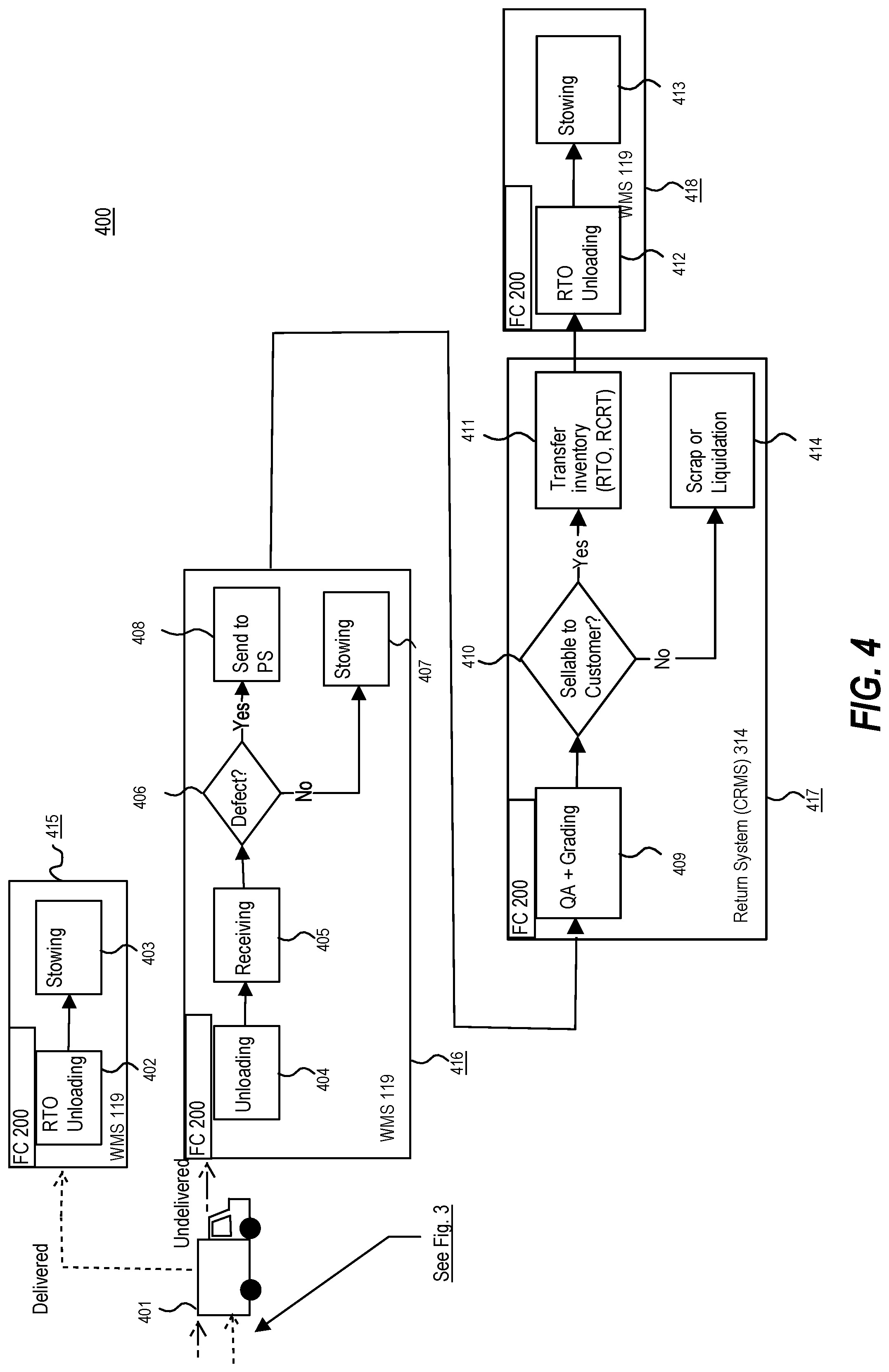 Patent US12327216 Figure 8 – Computerized systems and methods for tracking undelivered returned parcels