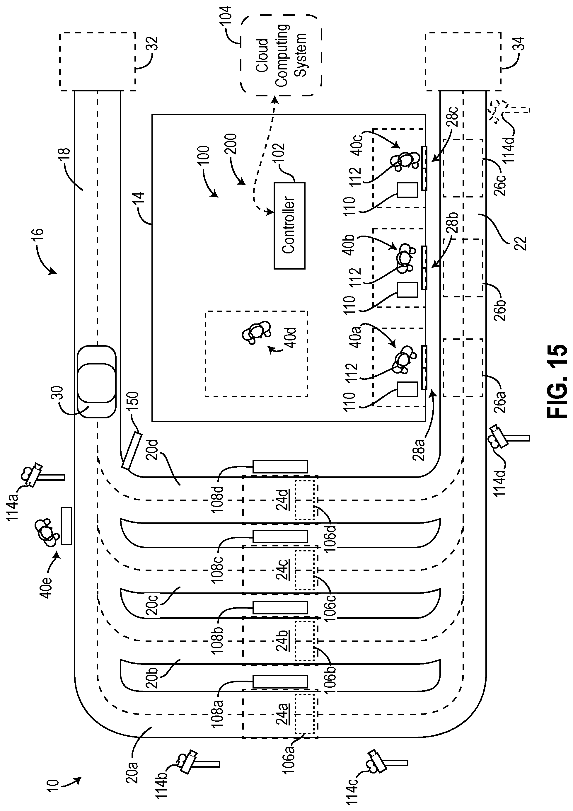 Patent US12327230 Figure 15 – Drive through system with traffic management