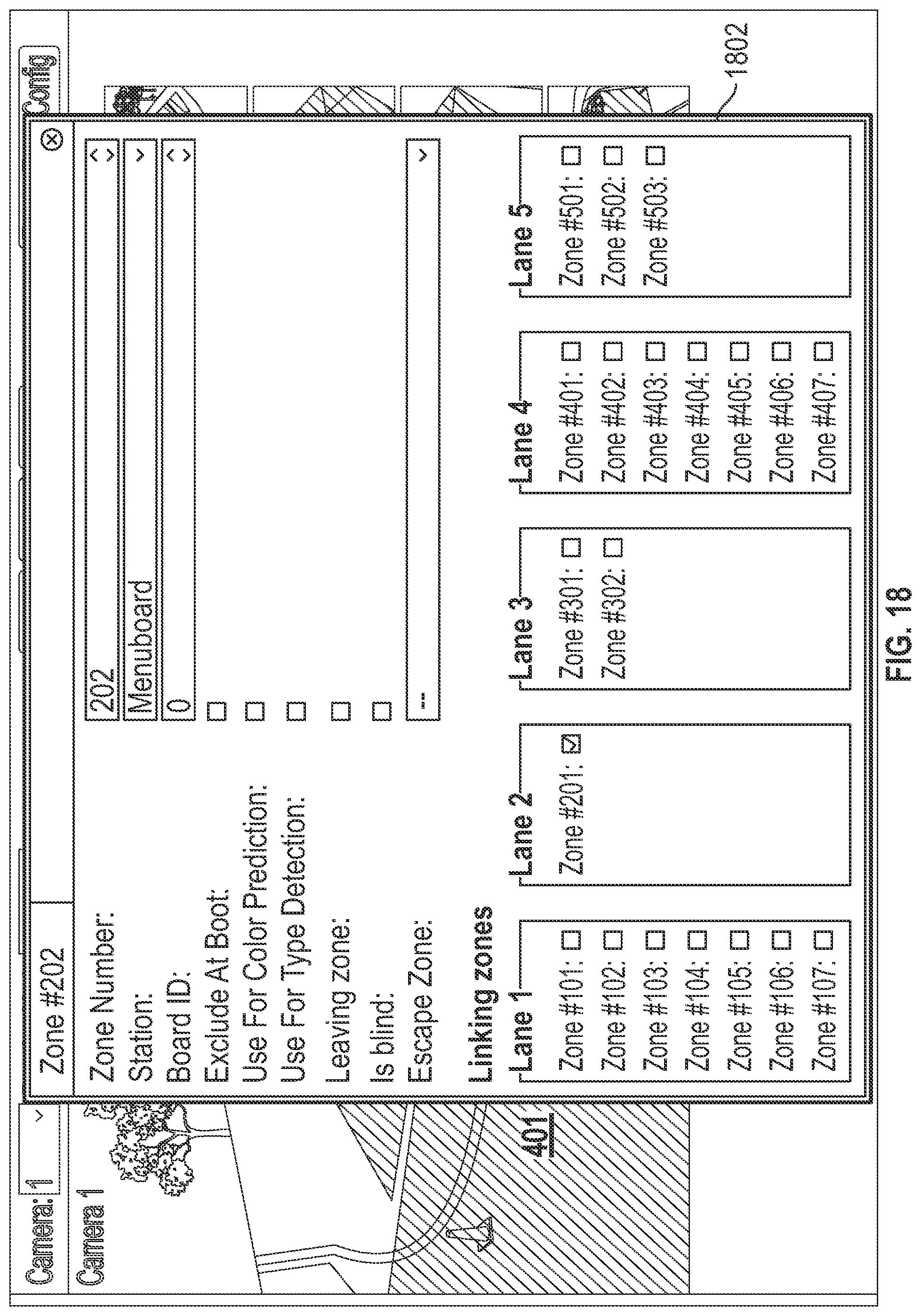 Patent US12327230 Figure 18 – Drive through system with traffic management