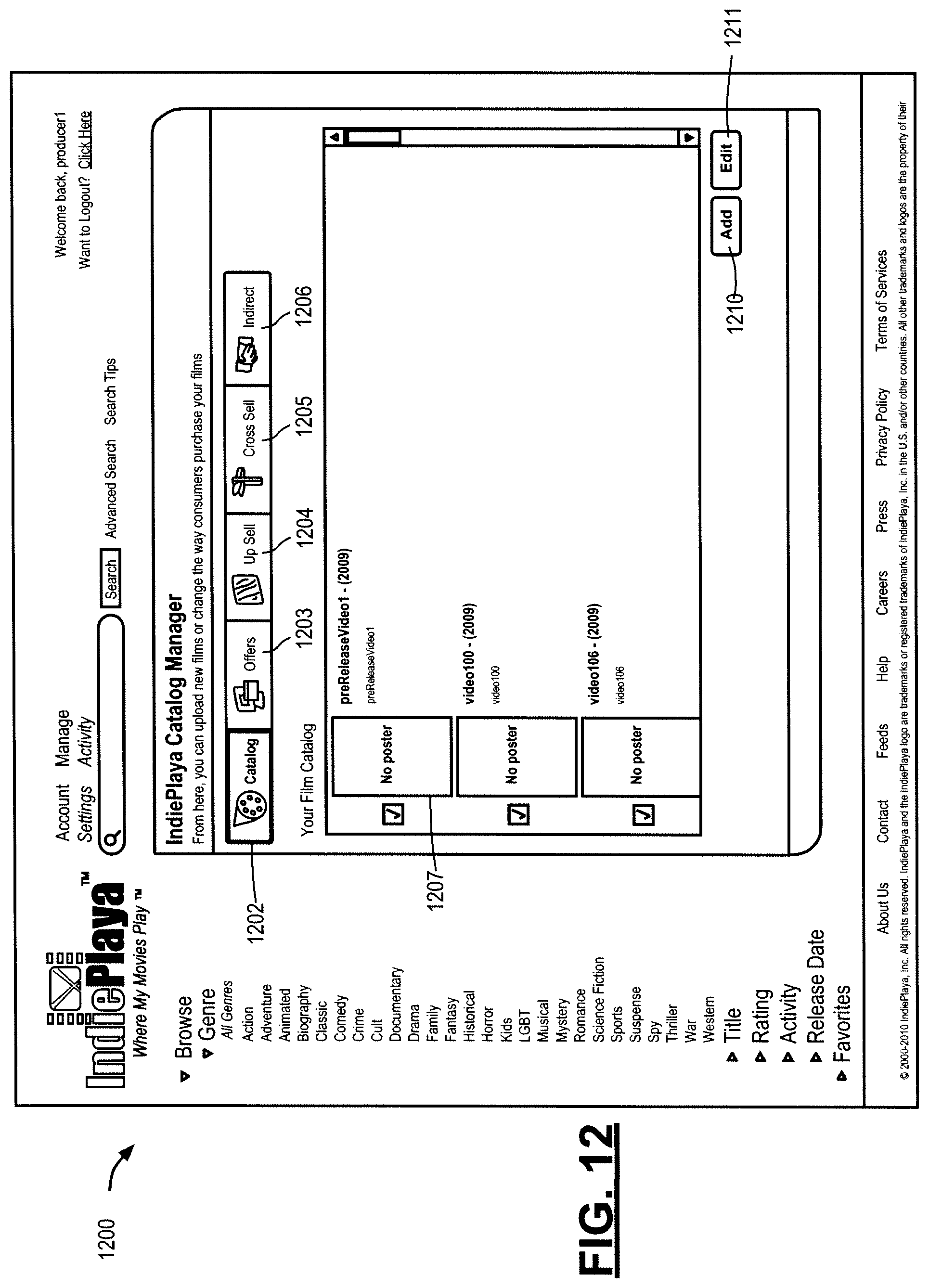 Patent US12327259 Figure 12 – Systems and methods for dynamic management of geo-fenced and geo-targeted media content and content alternatives in content management systems
