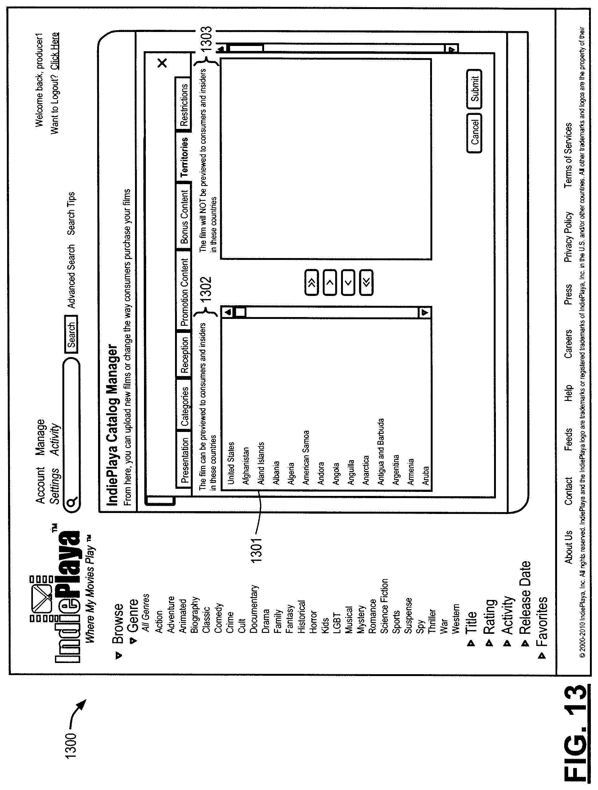 Patent US12327259 Figure 13 – Systems and methods for dynamic management of geo-fenced and geo-targeted media content and content alternatives in content management systems