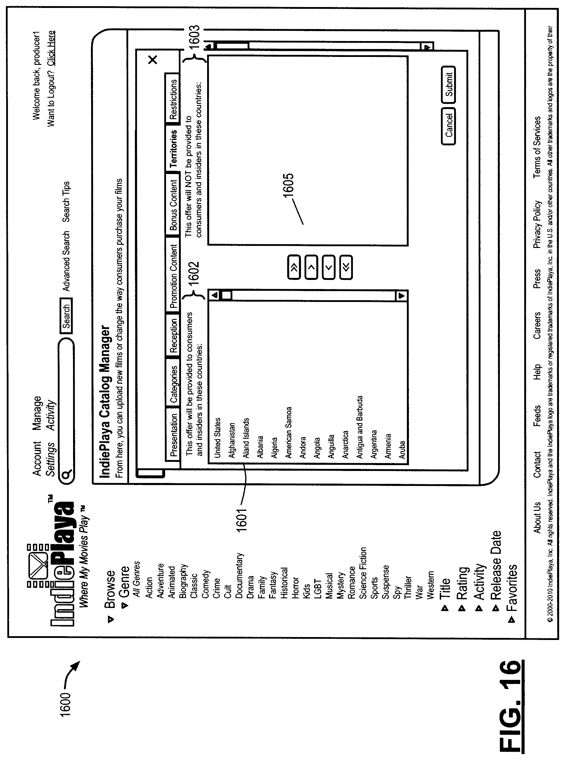 Patent US12327259 Figure 16 – Systems and methods for dynamic management of geo-fenced and geo-targeted media content and content alternatives in content management systems