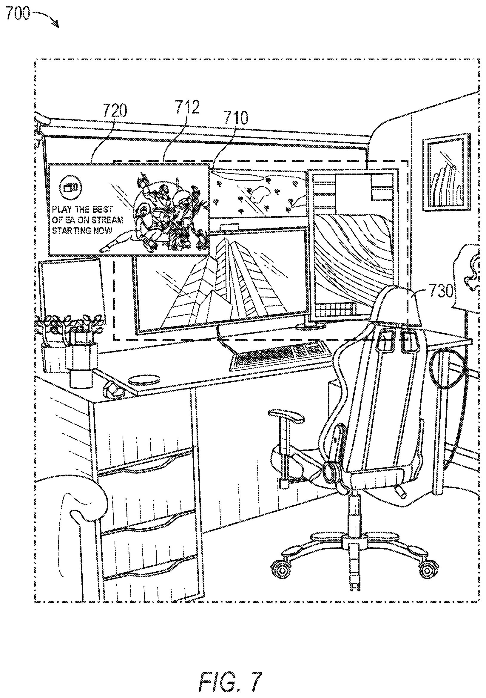 Patent US12327277 Figure 7 – Home based augmented reality shopping