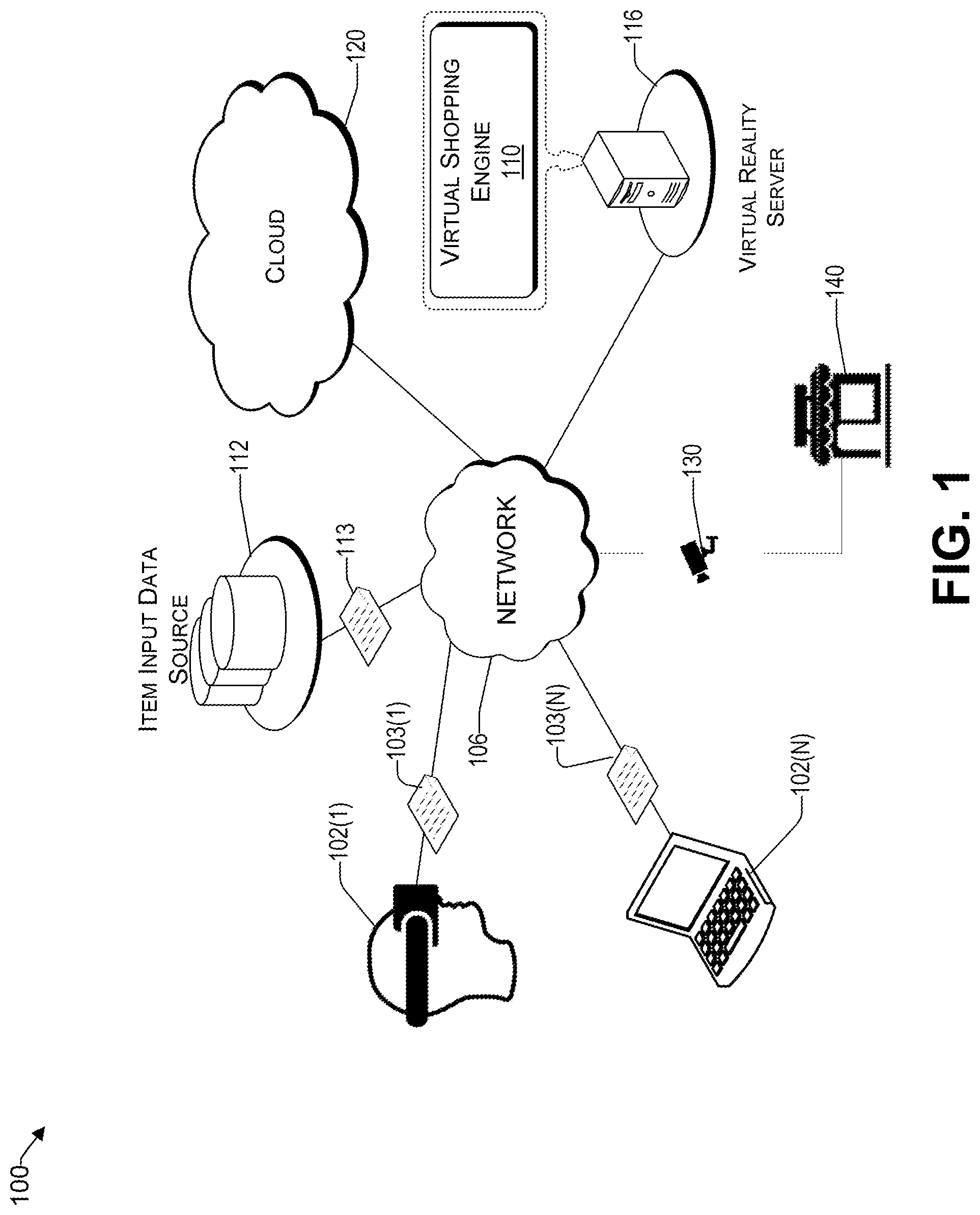 Patent US12327278 Figure 1 – Remote based online product selection