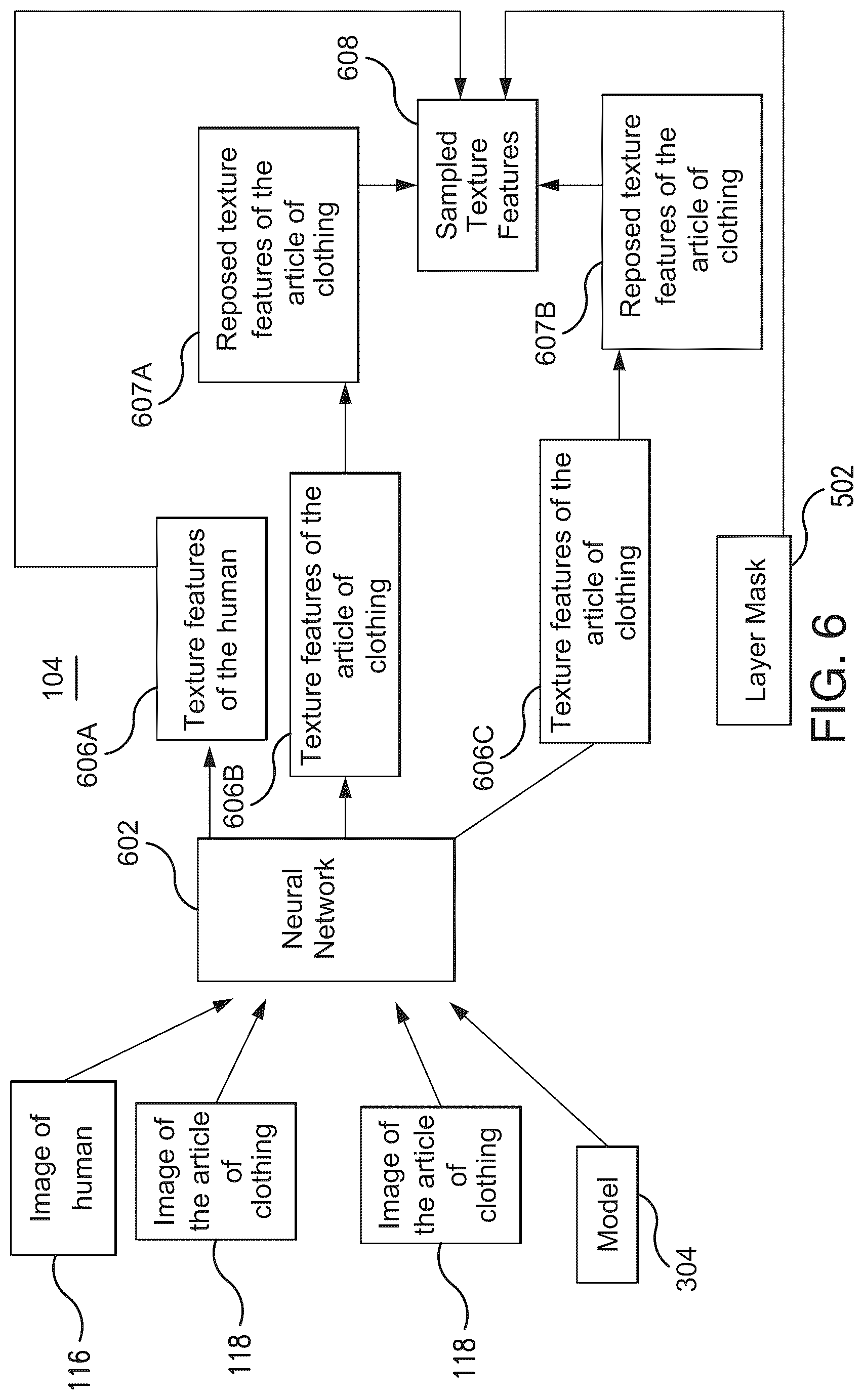 Patent US12327280 Figure 6 – Method and system for outfit simulation using layer mask