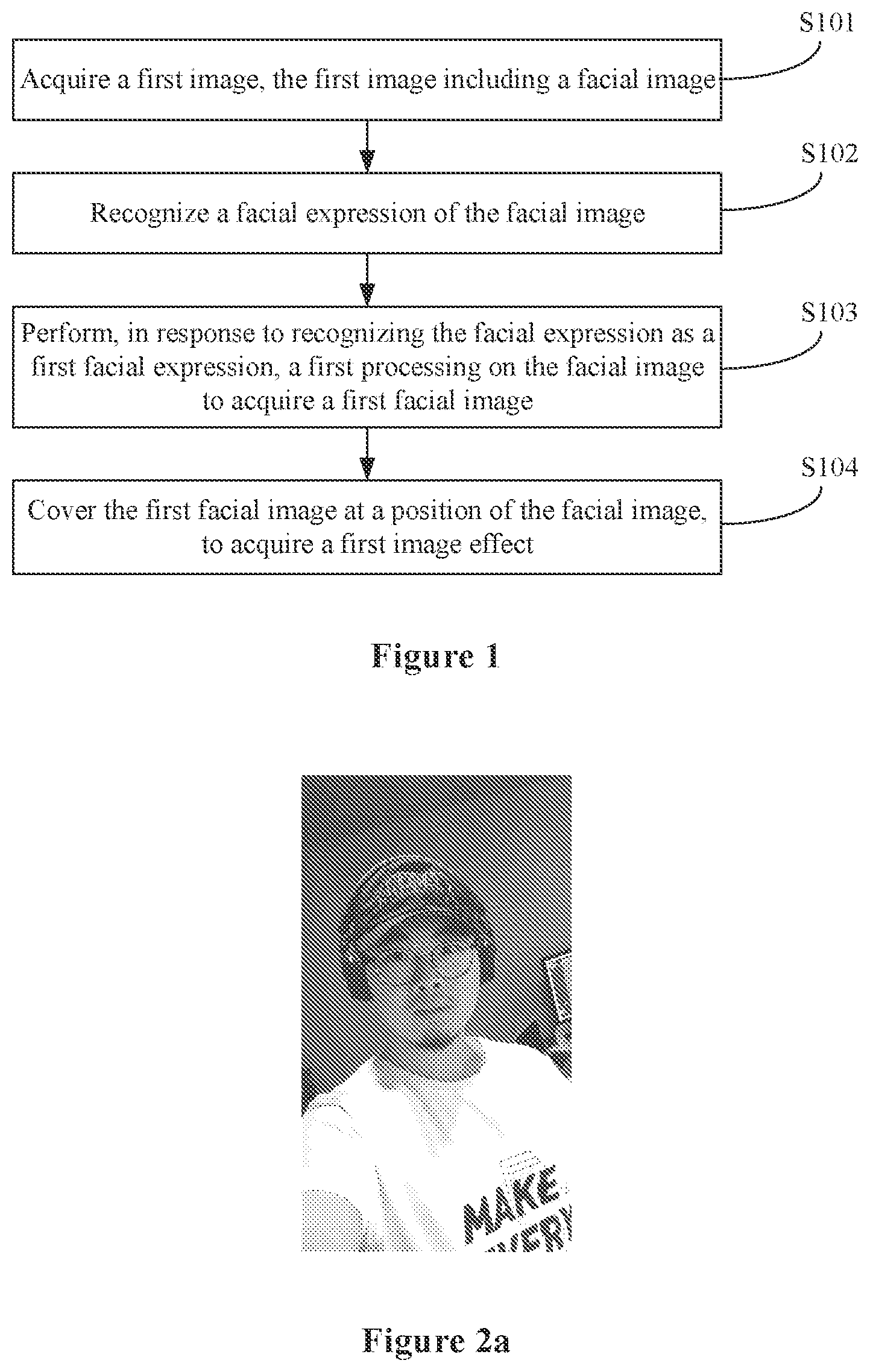 Patent US12327299 — Facial expression image processing method and apparatus, and electronic device — Figure 1