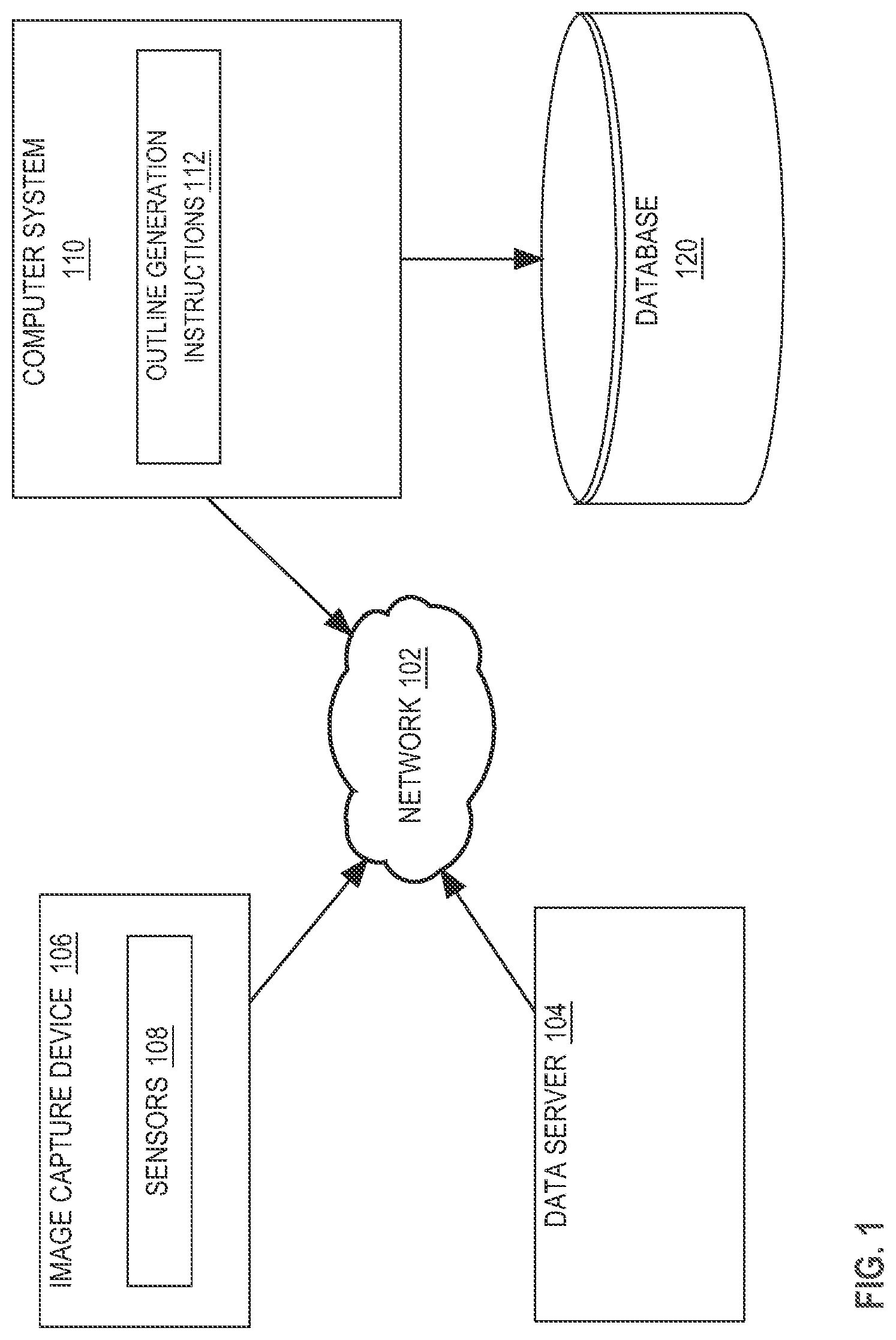 Patent US12327310 Figure 1 – Method for generating roof outlines from lateral images