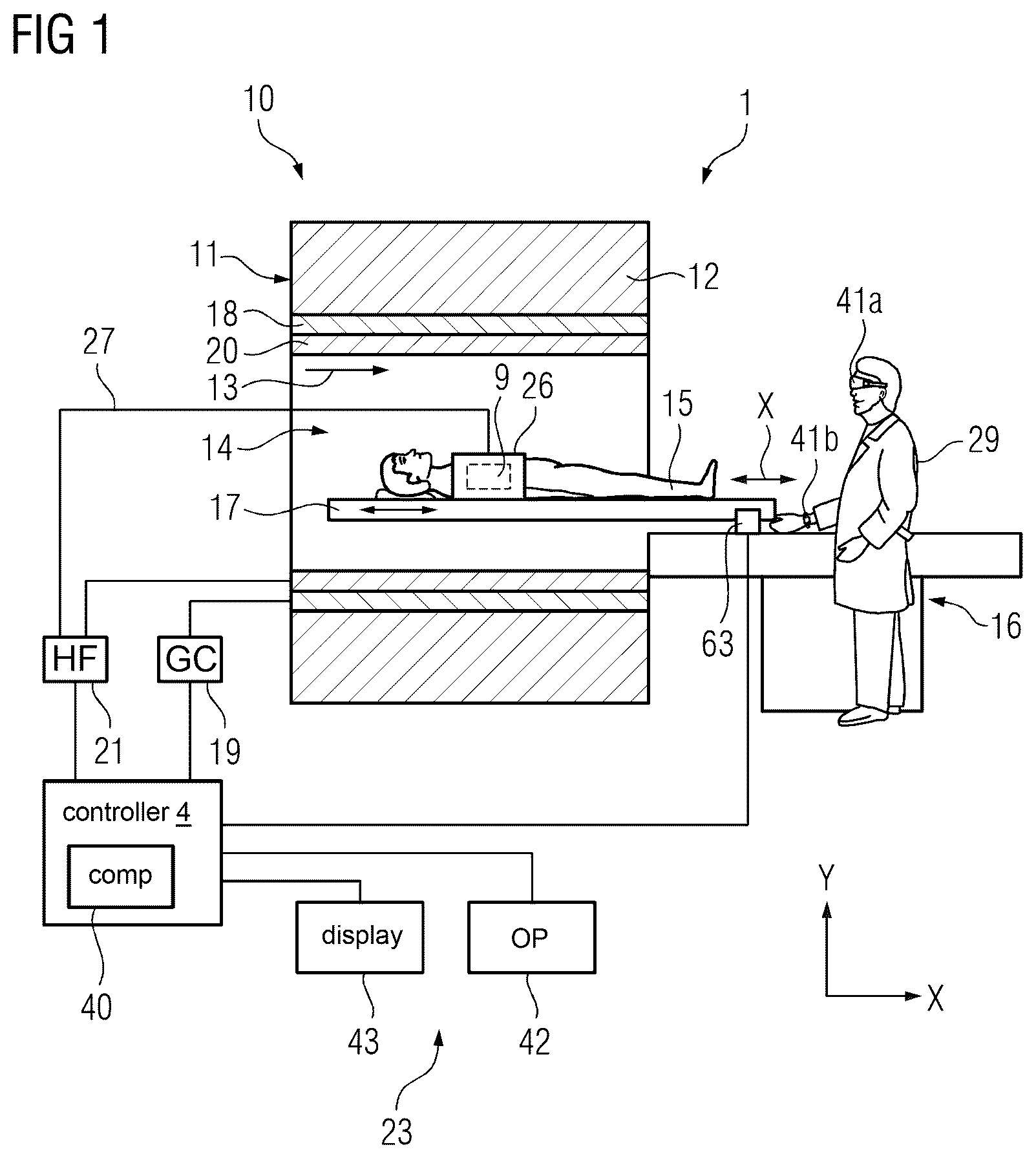 Patent US12327354 Figure 1 – Apparatus, system and method for supporting a procedure of an imaging examination