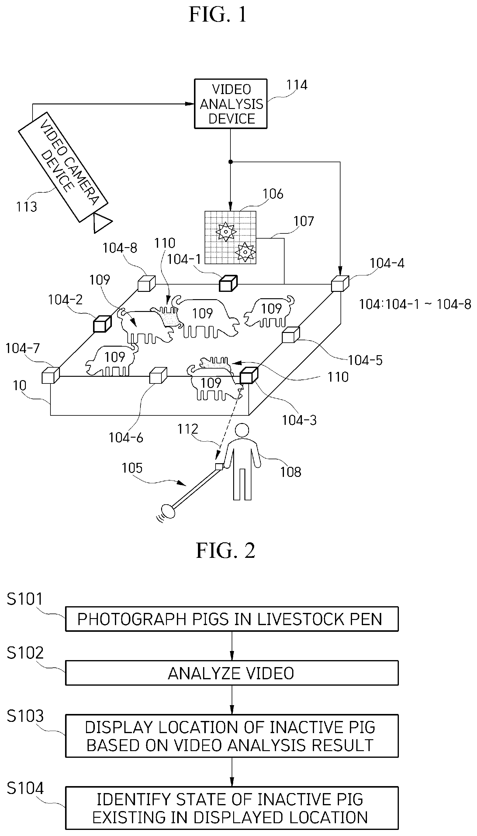 Patent US12327370 Figure 1 – Apparatus and method for monitoring inactive livestock