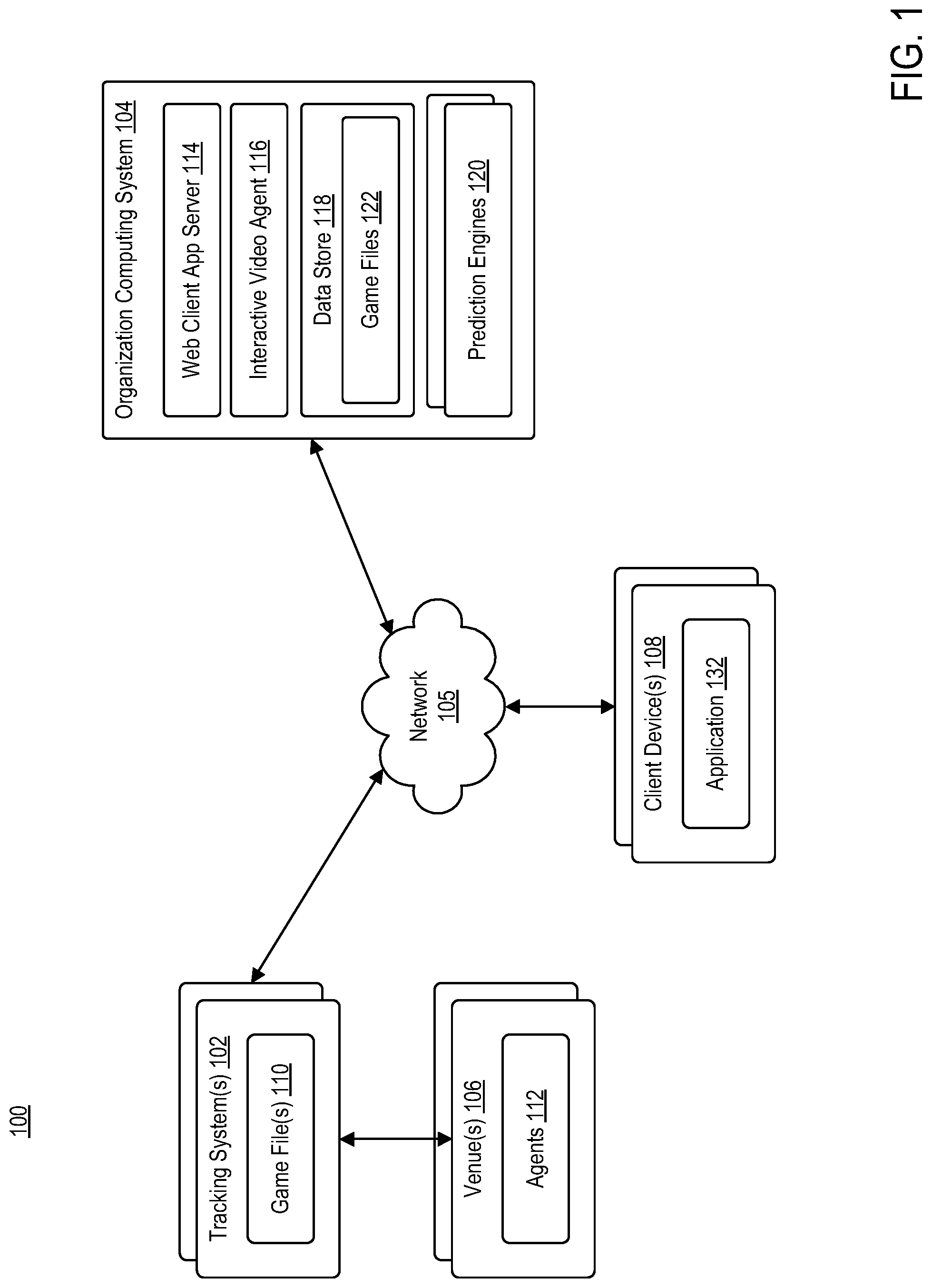 Patent US12327408 Figure 1 – Interactive video system for sports media
