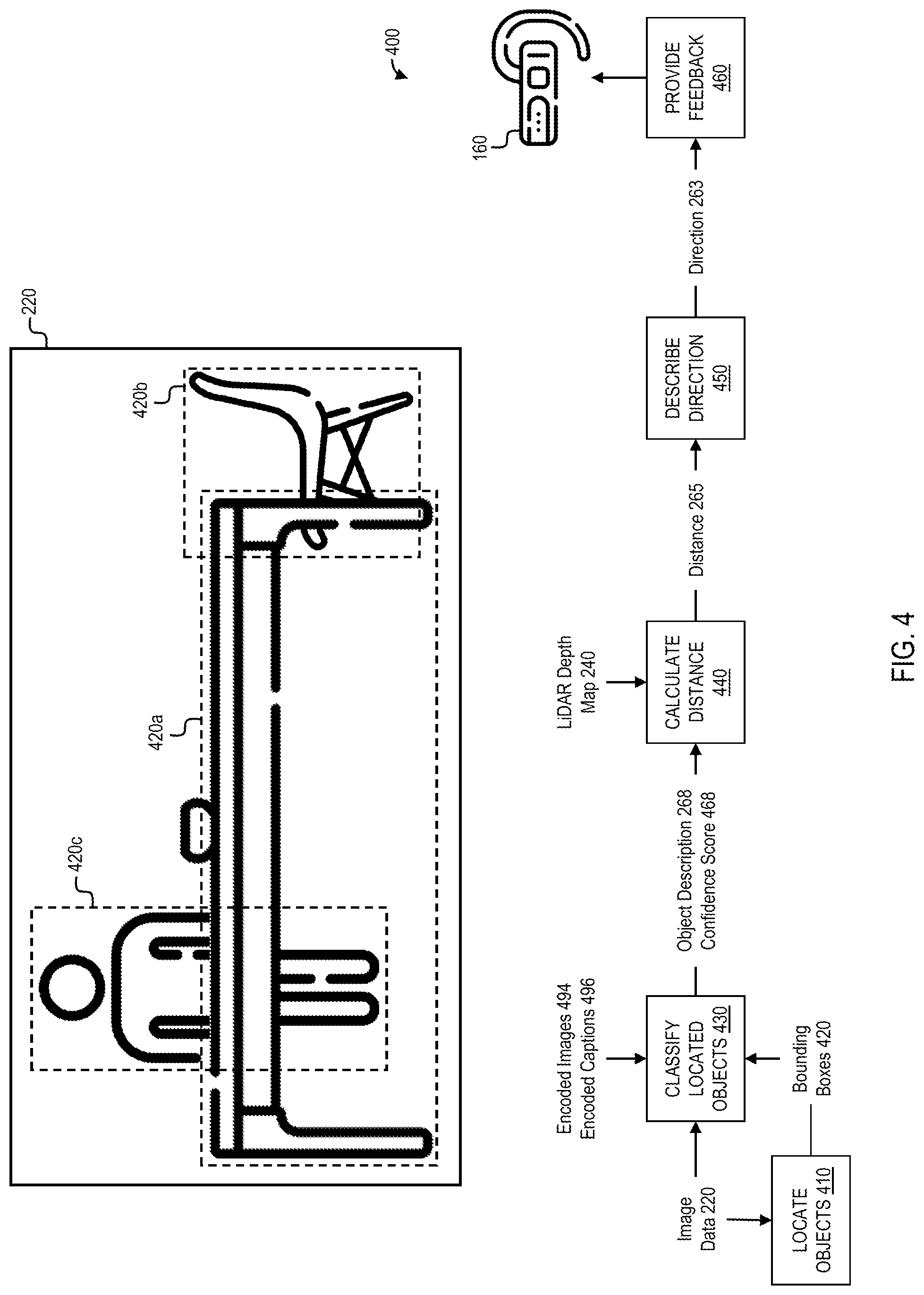 Patent US12327411 Figure 6 – Converting spatial information to haptic and auditory feedback