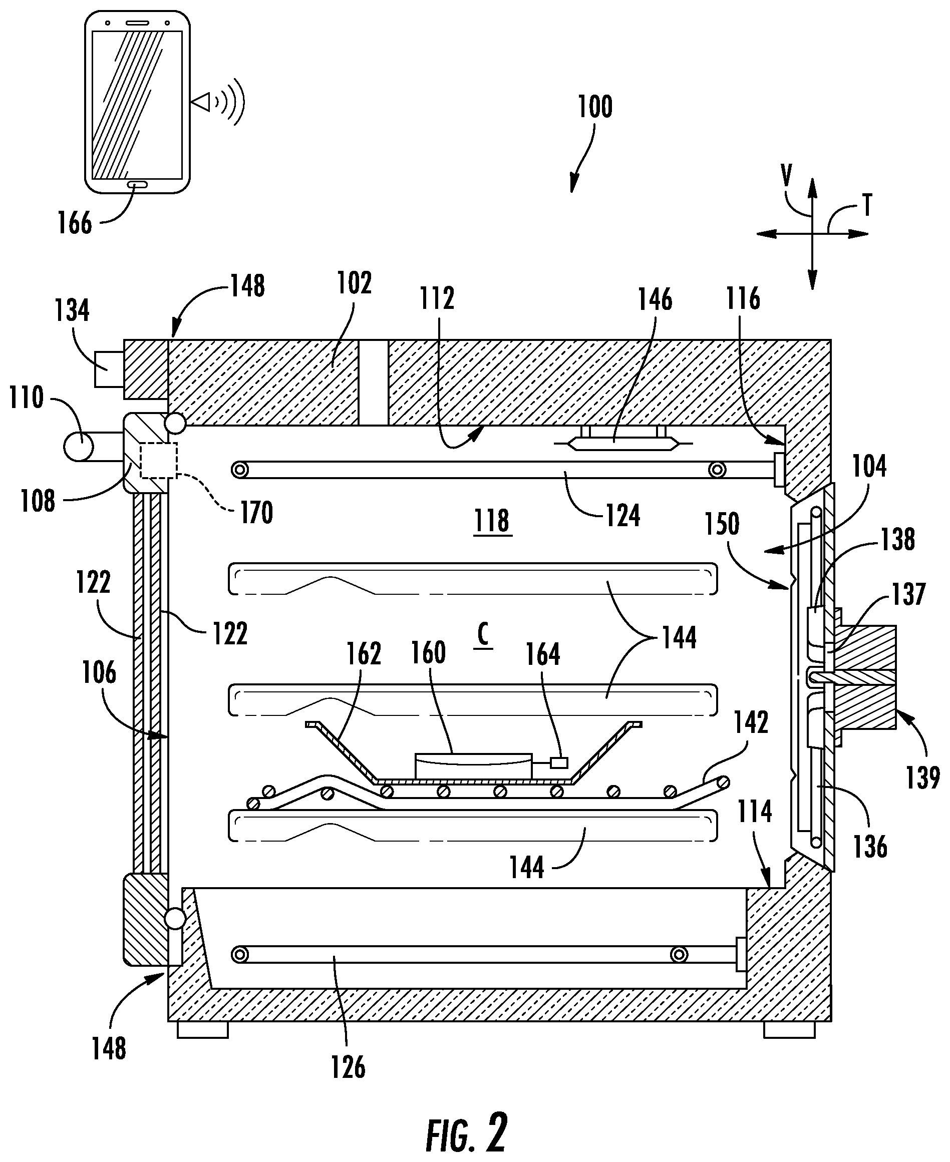 Patent US12327418 Figure 2 – Oven appliances and methods of automatic reverse sear cooking