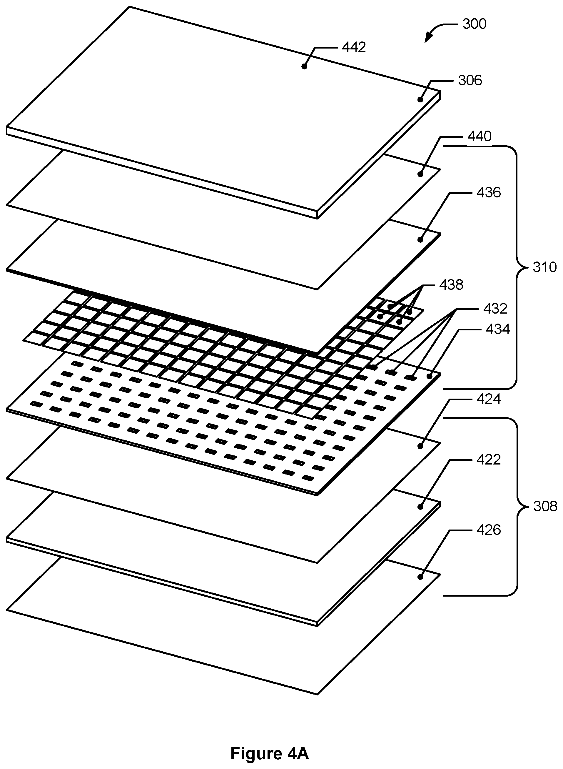Patent US12327426 Figure 4 – Ultrasonic fingerprint sensor for under-display applications