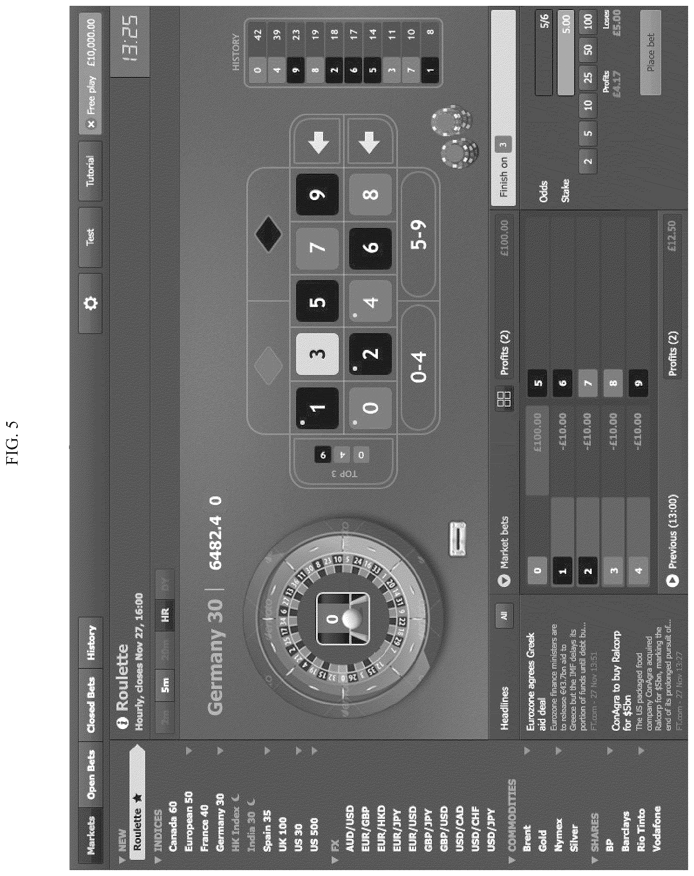 Patent US12327457 Figure 5 – Games using financial indicators as random number generators