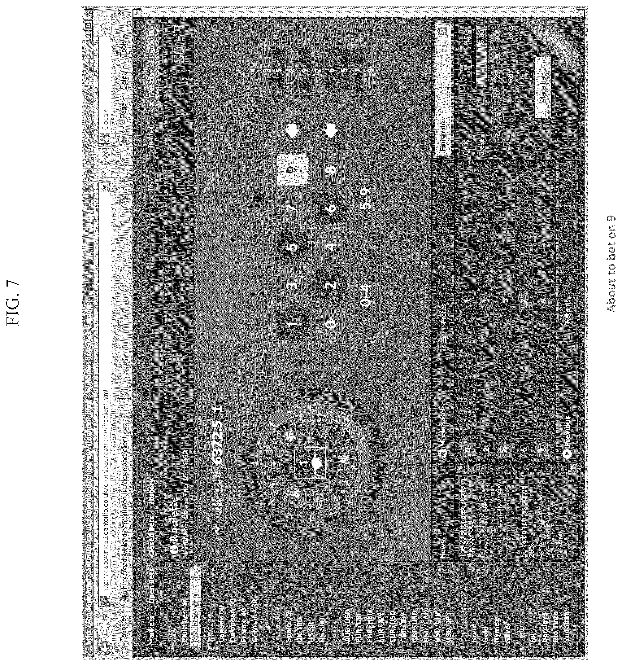 Patent US12327457 Figure 7 – Games using financial indicators as random number generators