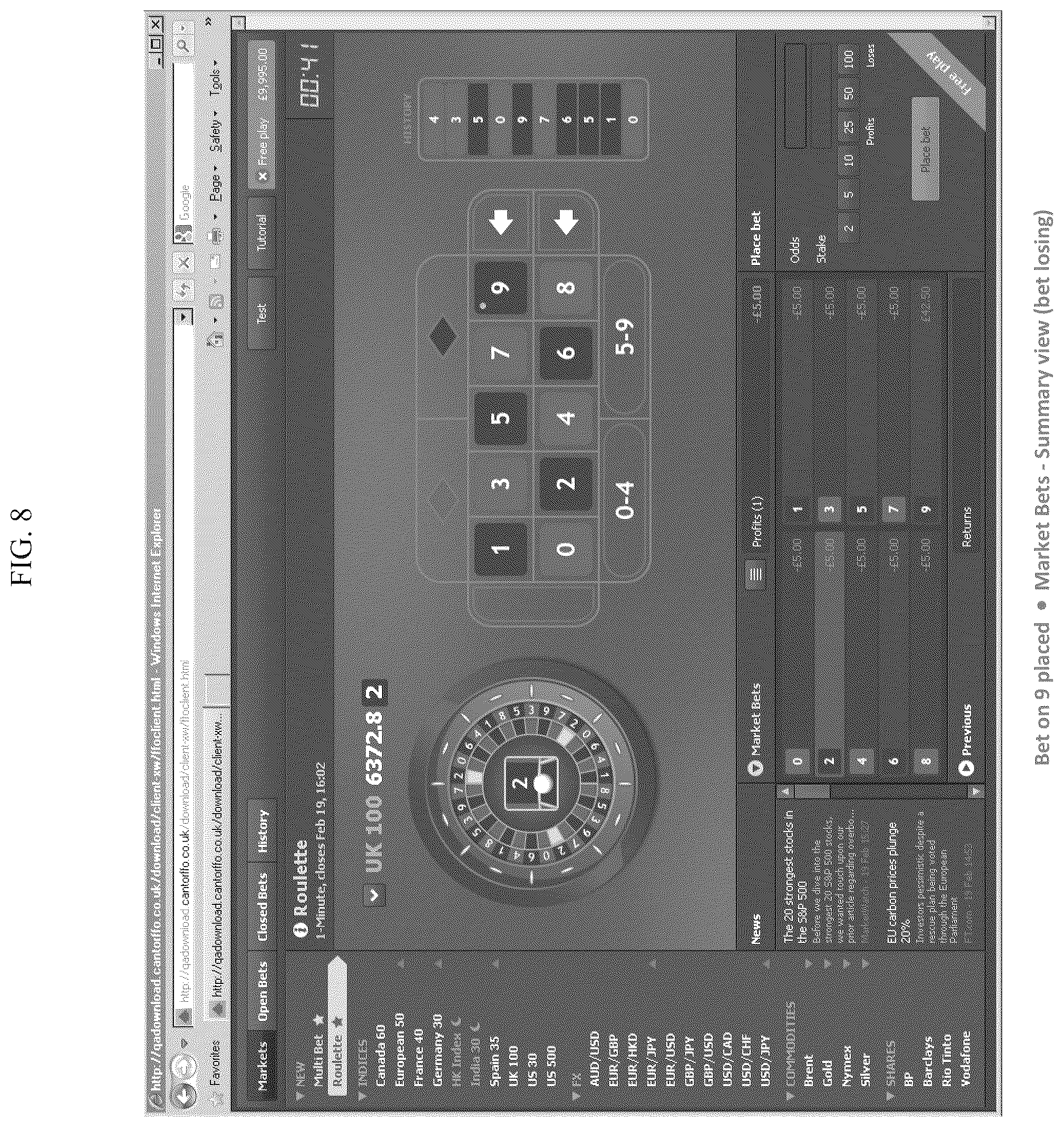 Patent US12327457 Figure 8 – Games using financial indicators as random number generators