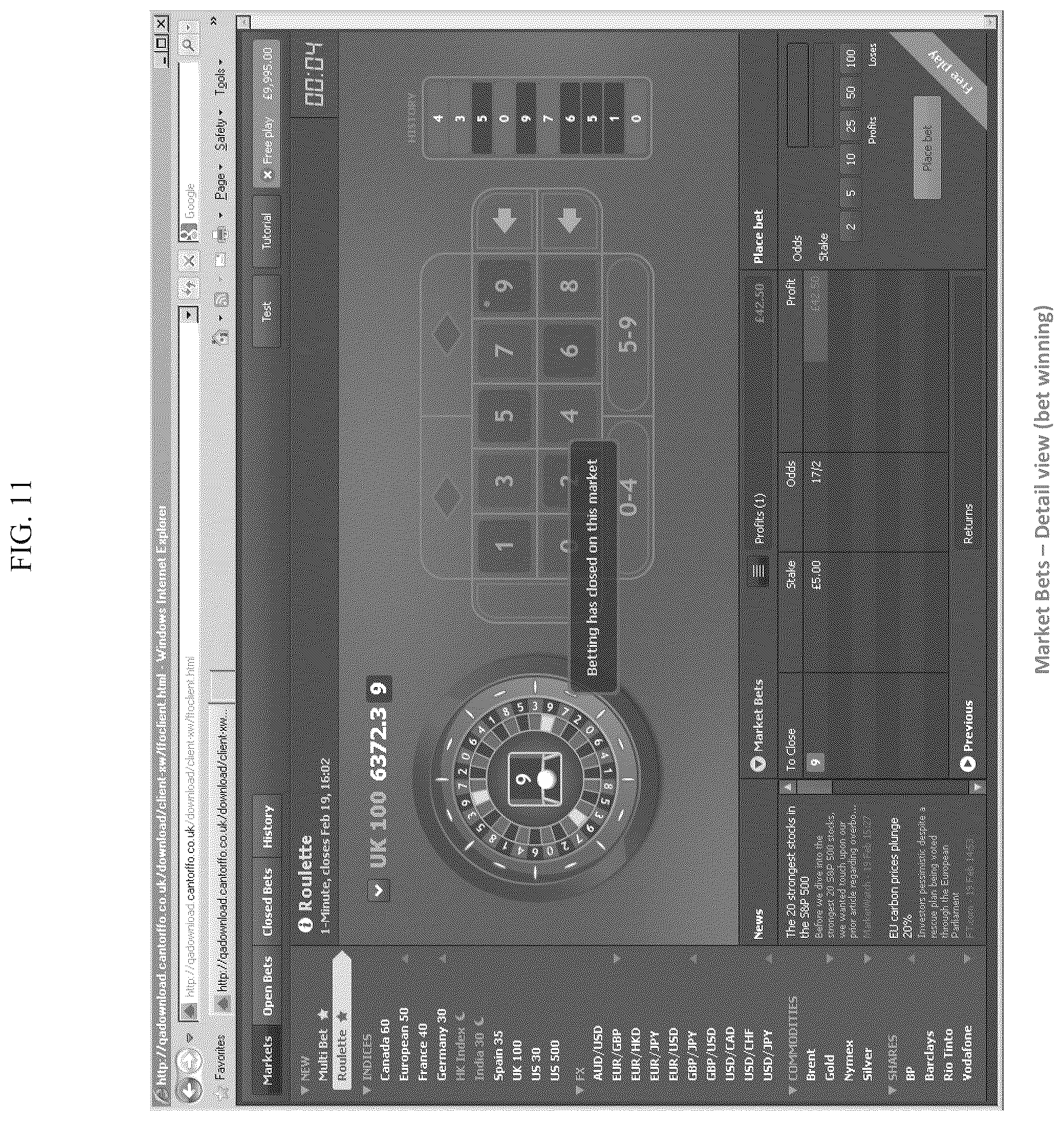 Patent US12327457 Figure 11 – Games using financial indicators as random number generators