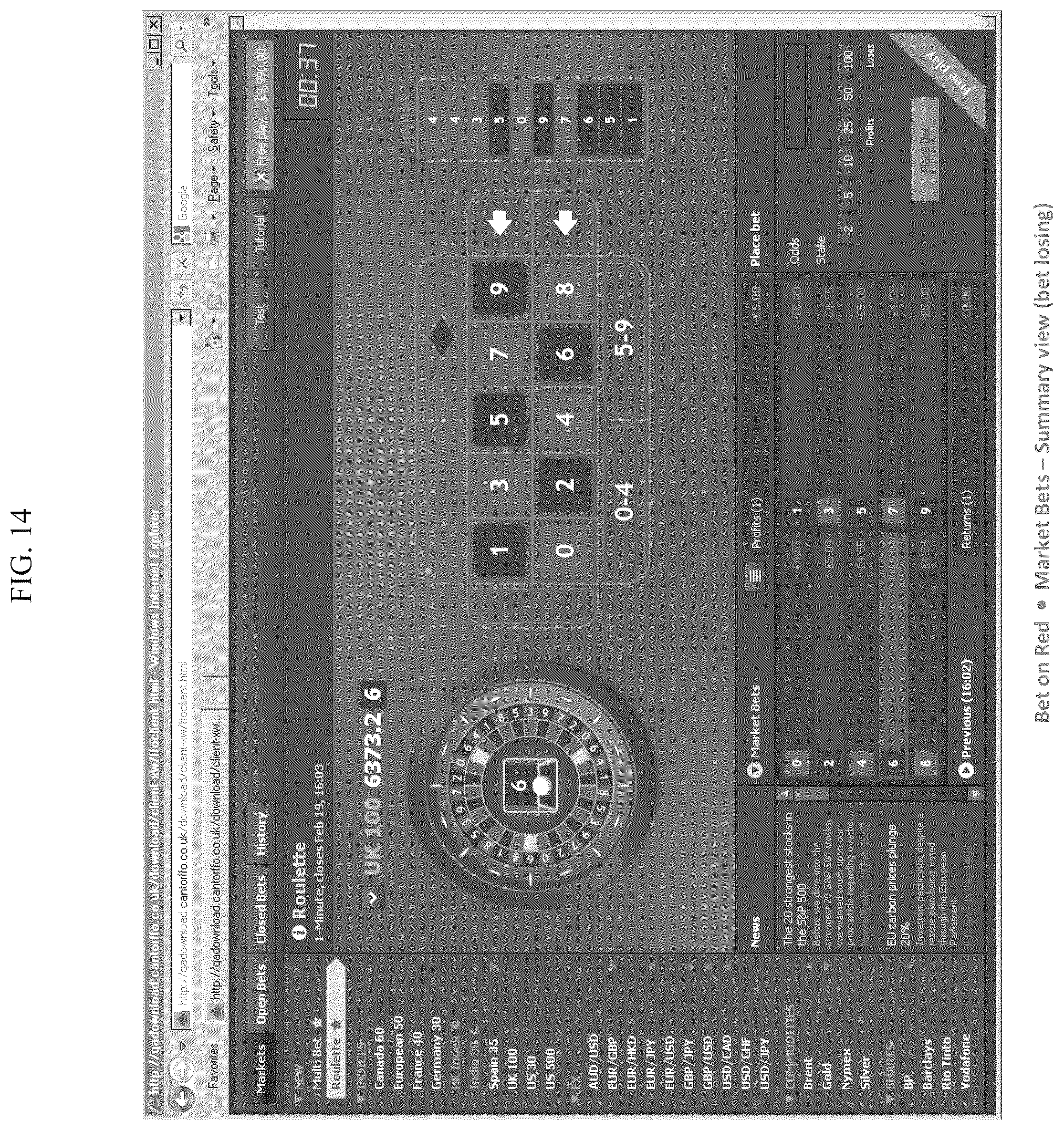 Patent US12327457 Figure 14 – Games using financial indicators as random number generators