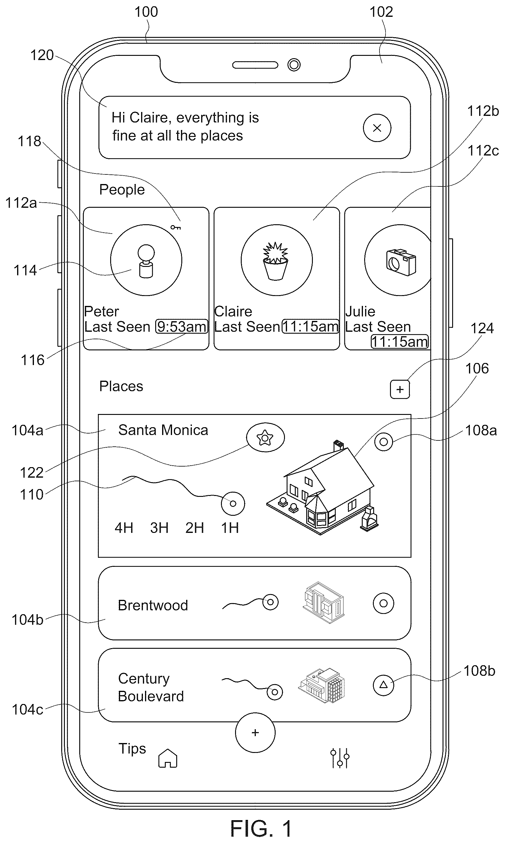 Patent US12327463 Figure 1 – Security system